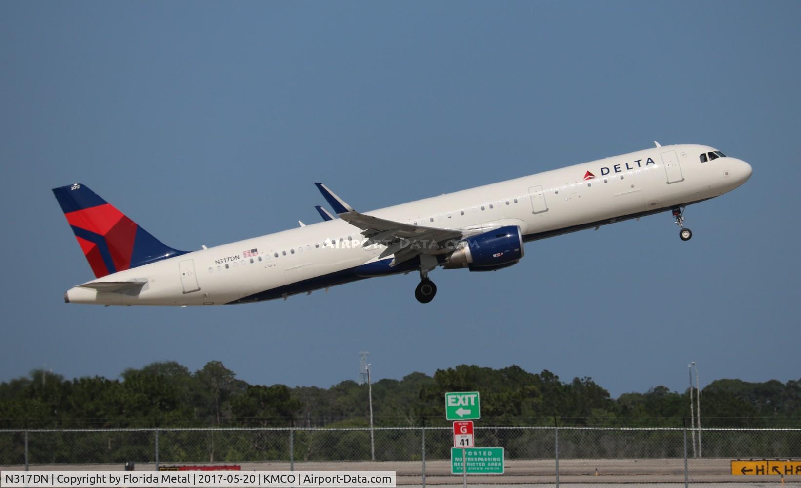N317DN, 2017 Airbus A321-211 C/N 7373, MCO 2017