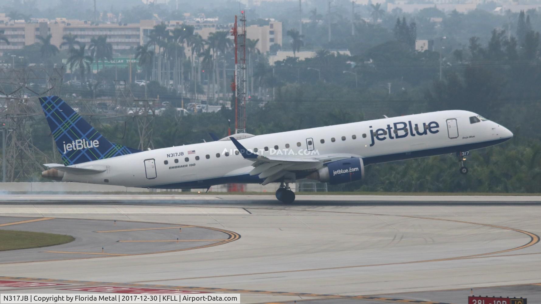N317JB, 2010 Embraer ERJ-190-100 IGW 190AR C/N 19000363, FLL 2017