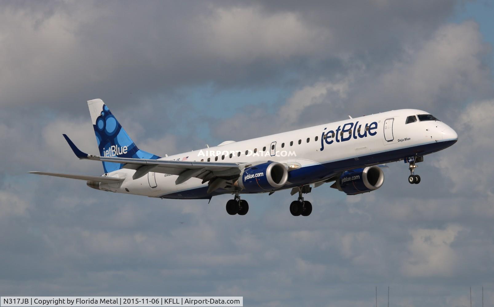 N317JB, 2010 Embraer ERJ-190-100 IGW 190AR C/N 19000363, FLL 2015