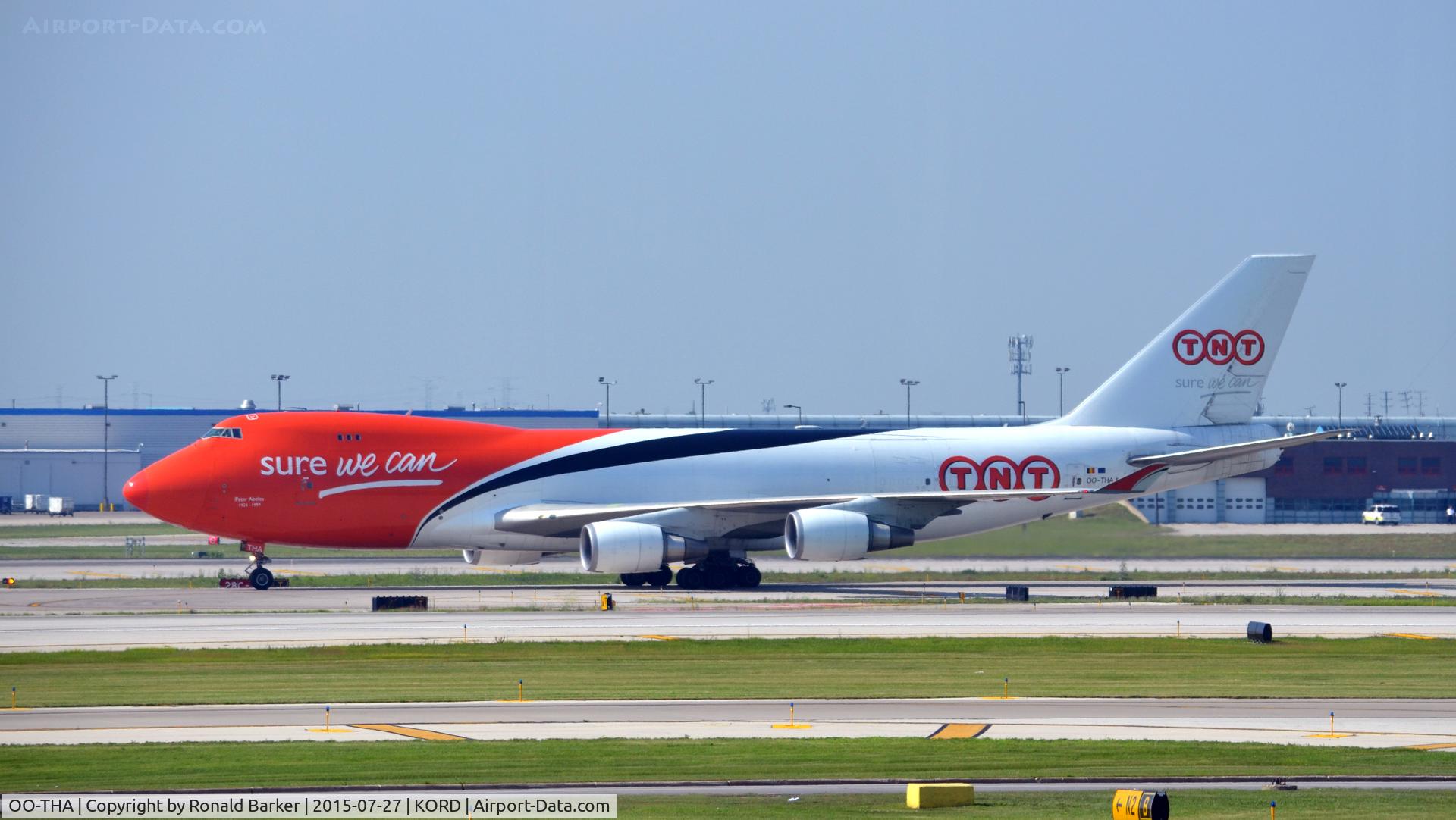 OO-THA, 2006 Boeing 747-4HAF/ER/SCD C/N 35232, Taxi to park O'Hare