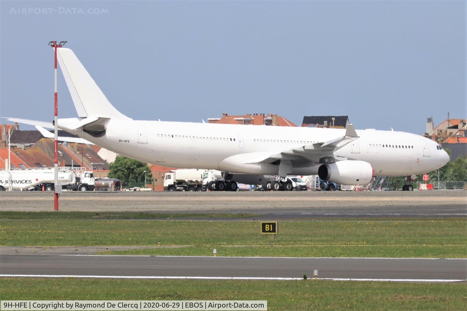 9H-HFE, 2014 Airbus A330-343E C/N 1517, 9H-HFE stored at Ostend Airport.