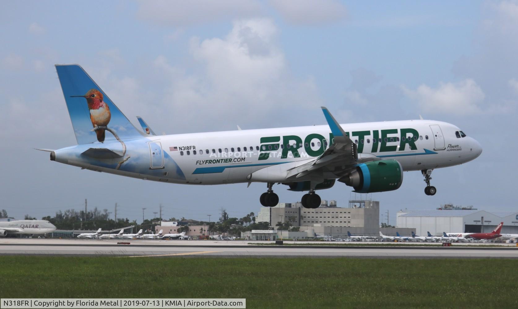 N318FR, 2017 Airbus A320-251N C/N 7946, MIA 2019