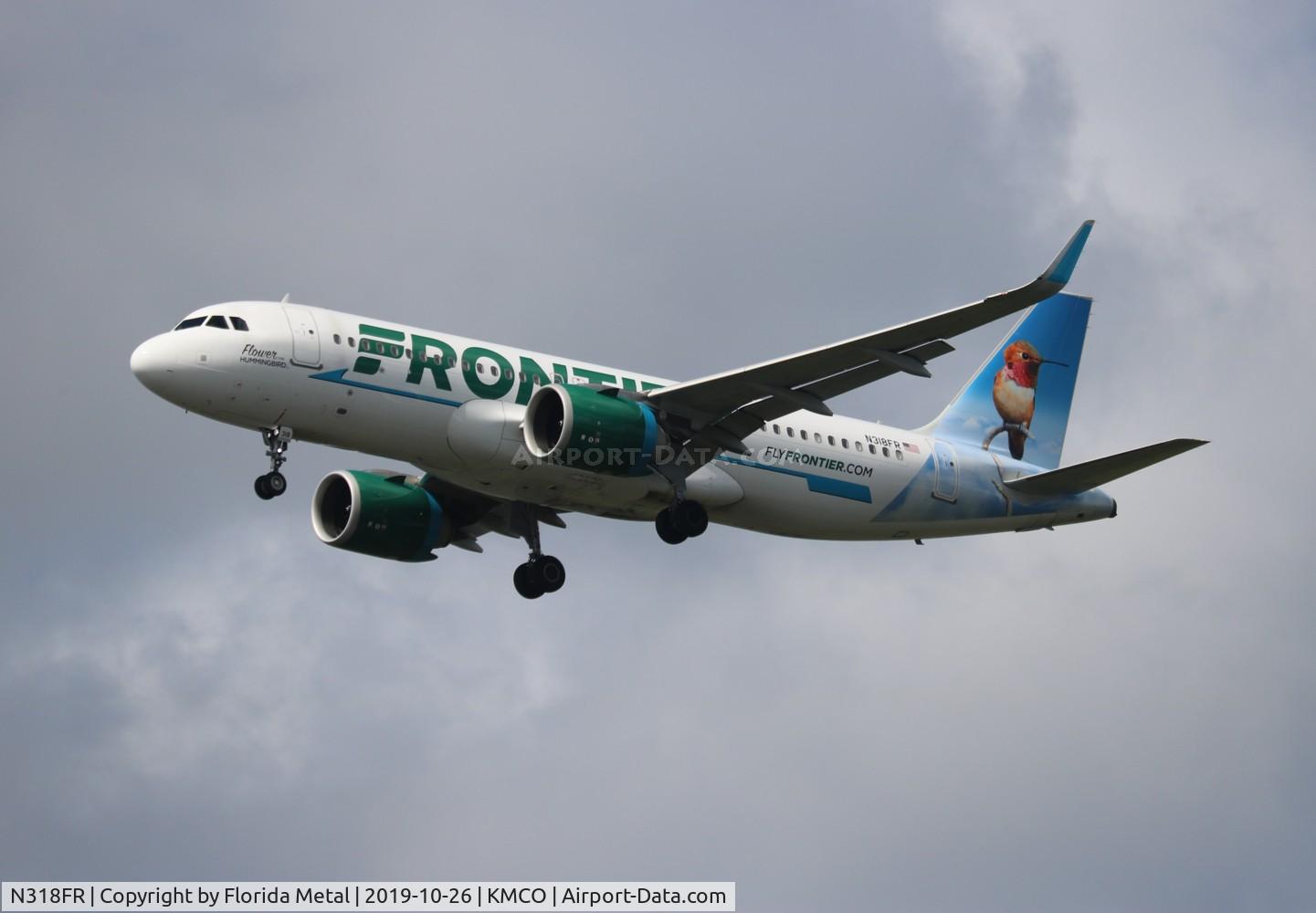 N318FR, 2017 Airbus A320-251N C/N 7946, MCO 2019