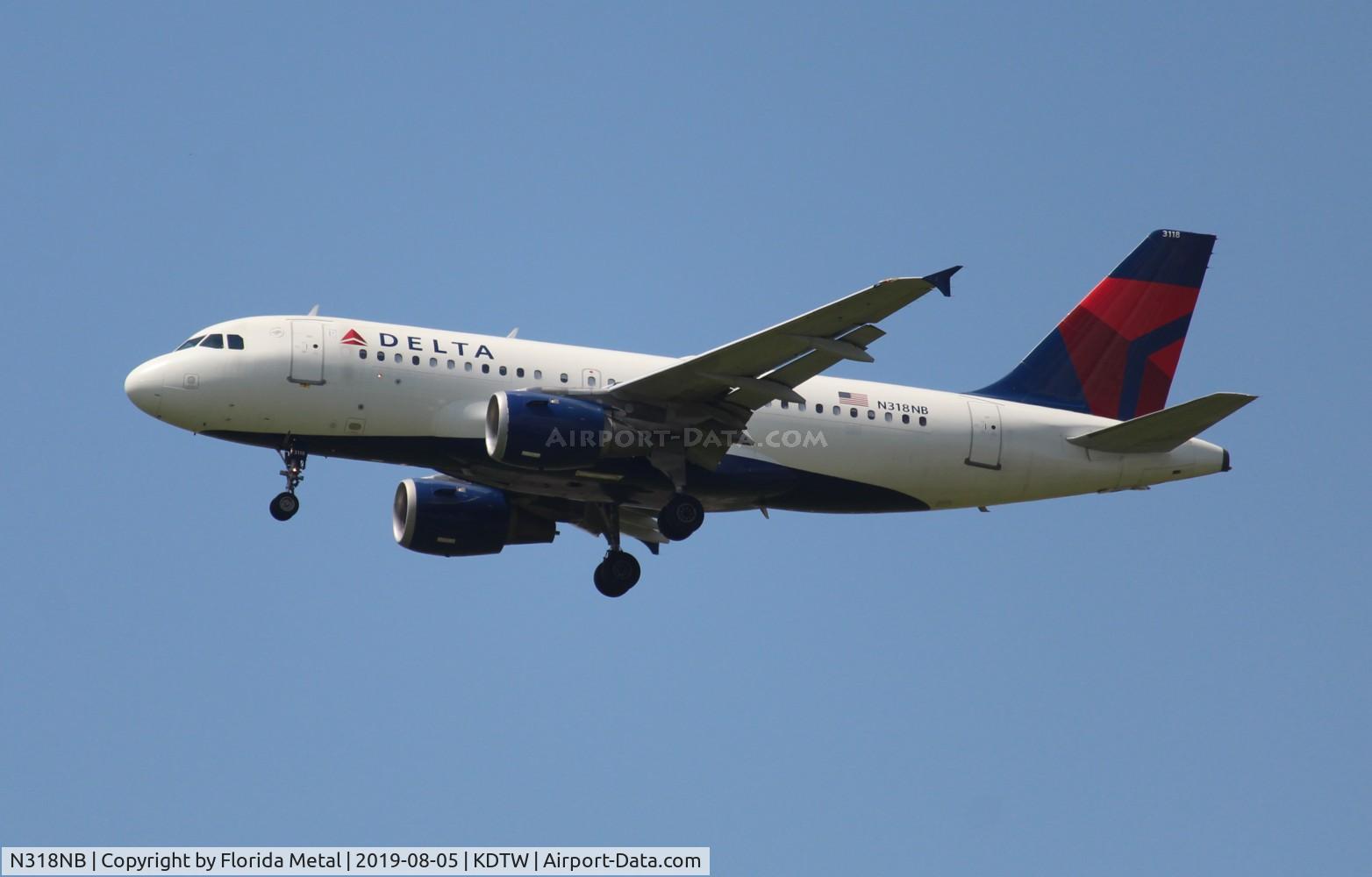N318NB, 2000 Airbus A319-114 C/N 1325, DTW 2019