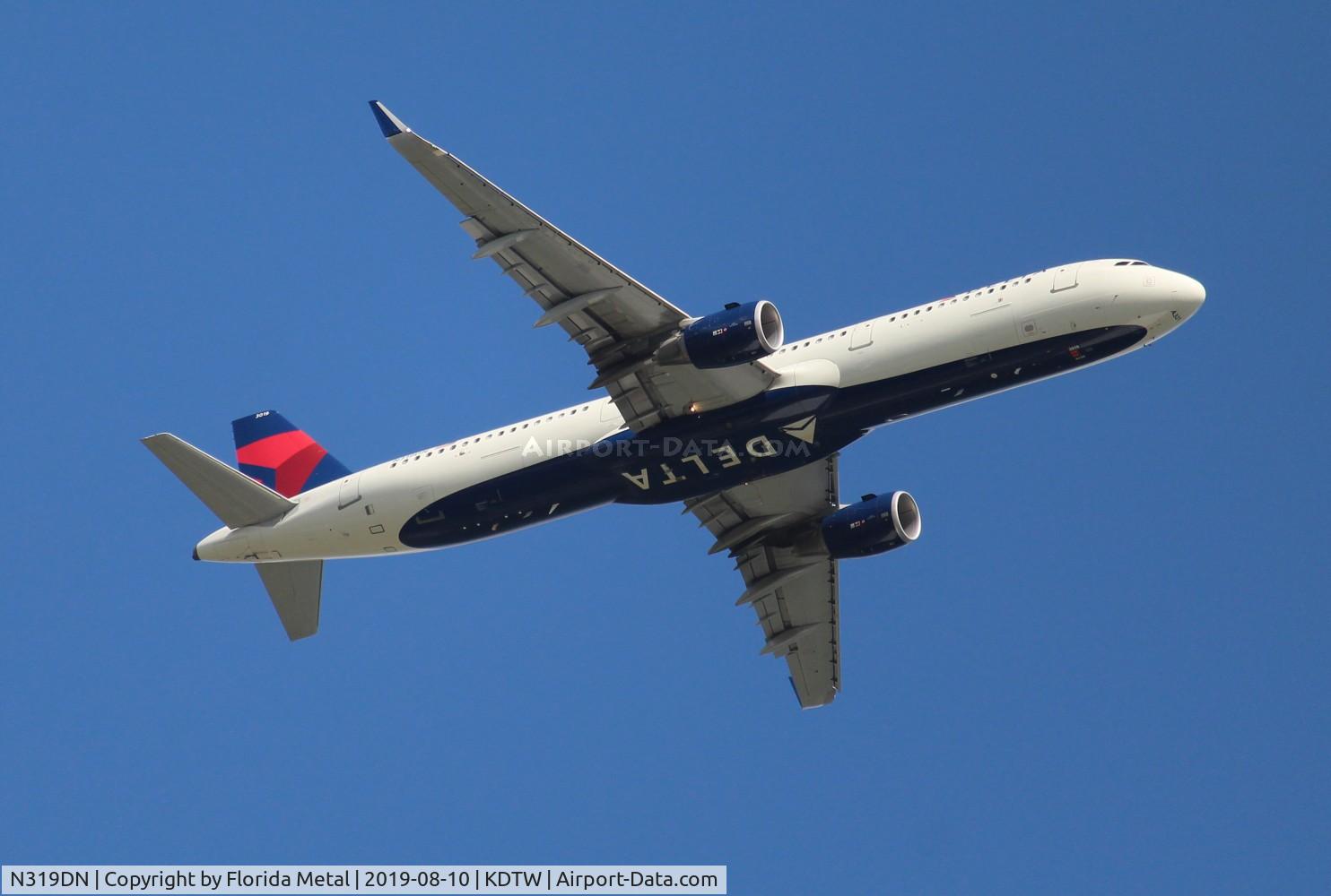 N319DN, 2017 Airbus A321-211 C/N 7479, DTW 2019