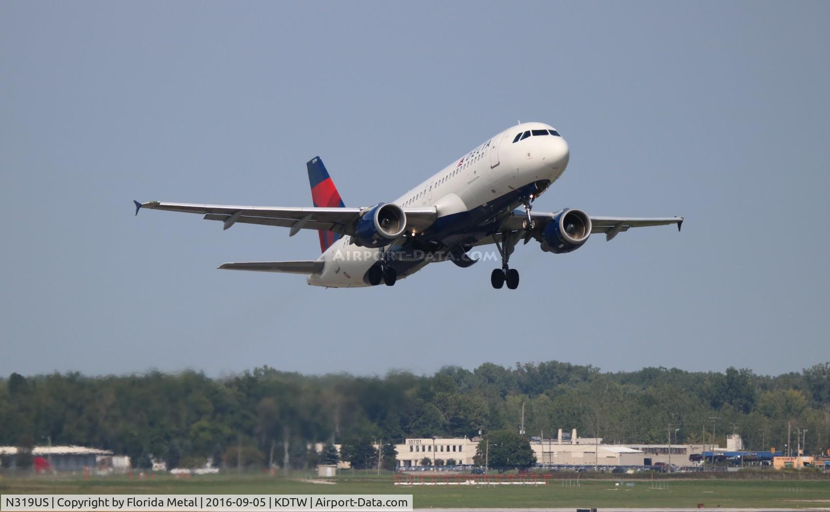N319US, 1991 Airbus A320-211 C/N 208, DTW 2016