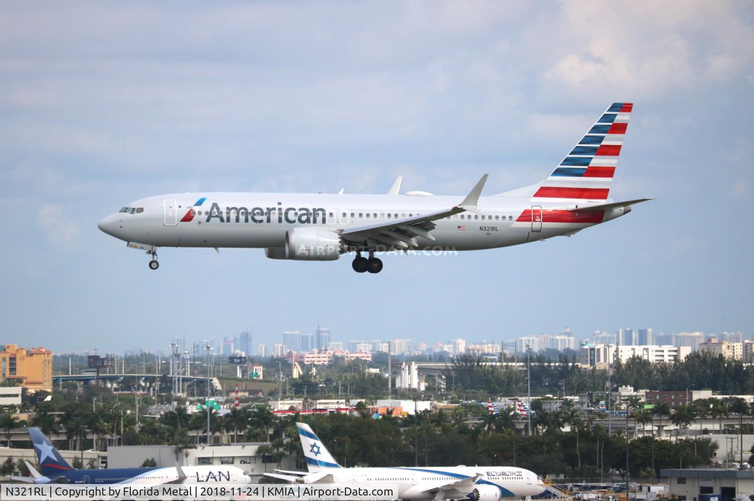 N321RL, 2018 Boeing 737-8 MAX C/N 44452, MIA 2018