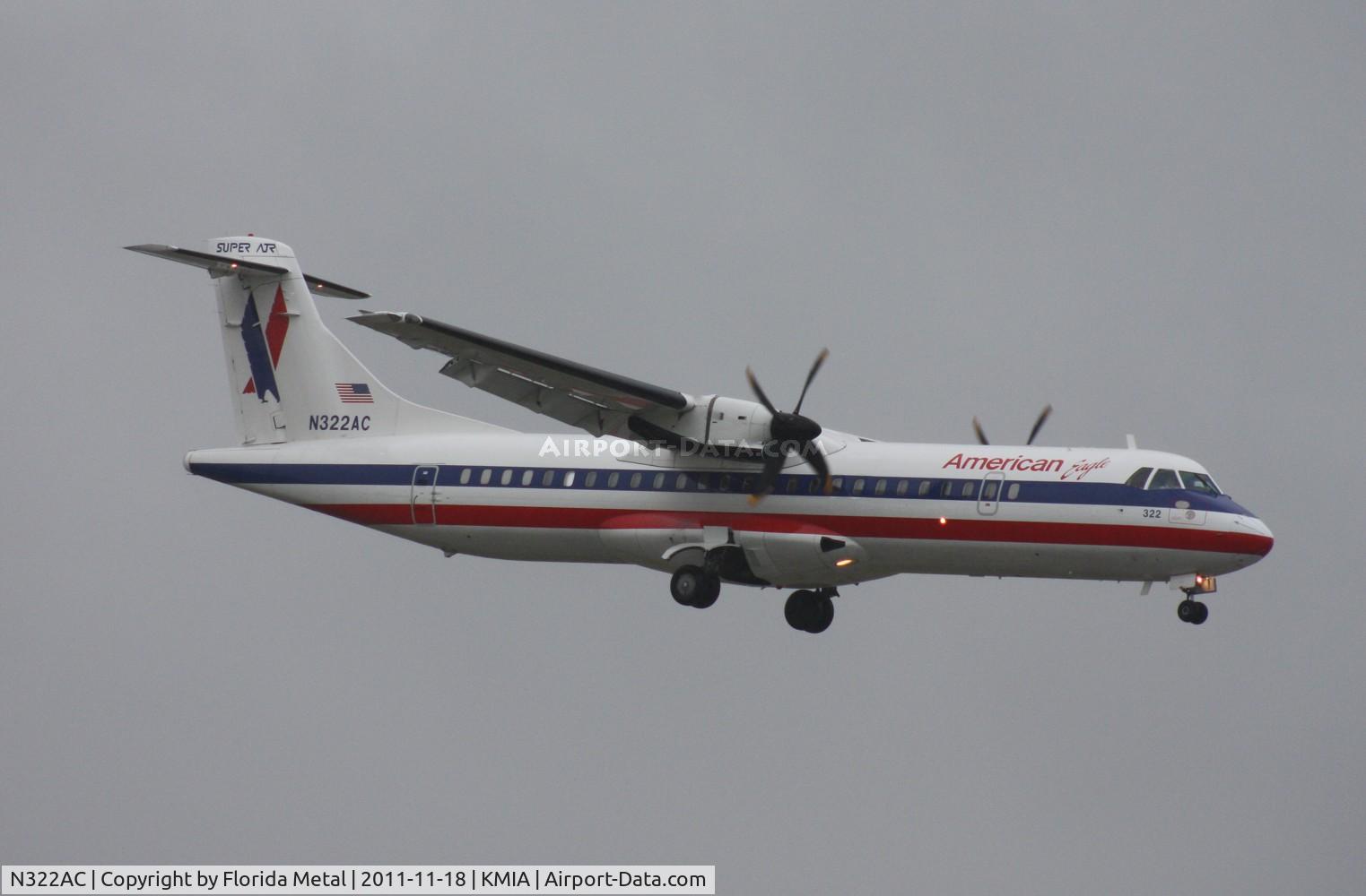 N322AC, 1992 ATR 72-212 C/N 320, MIA 2011