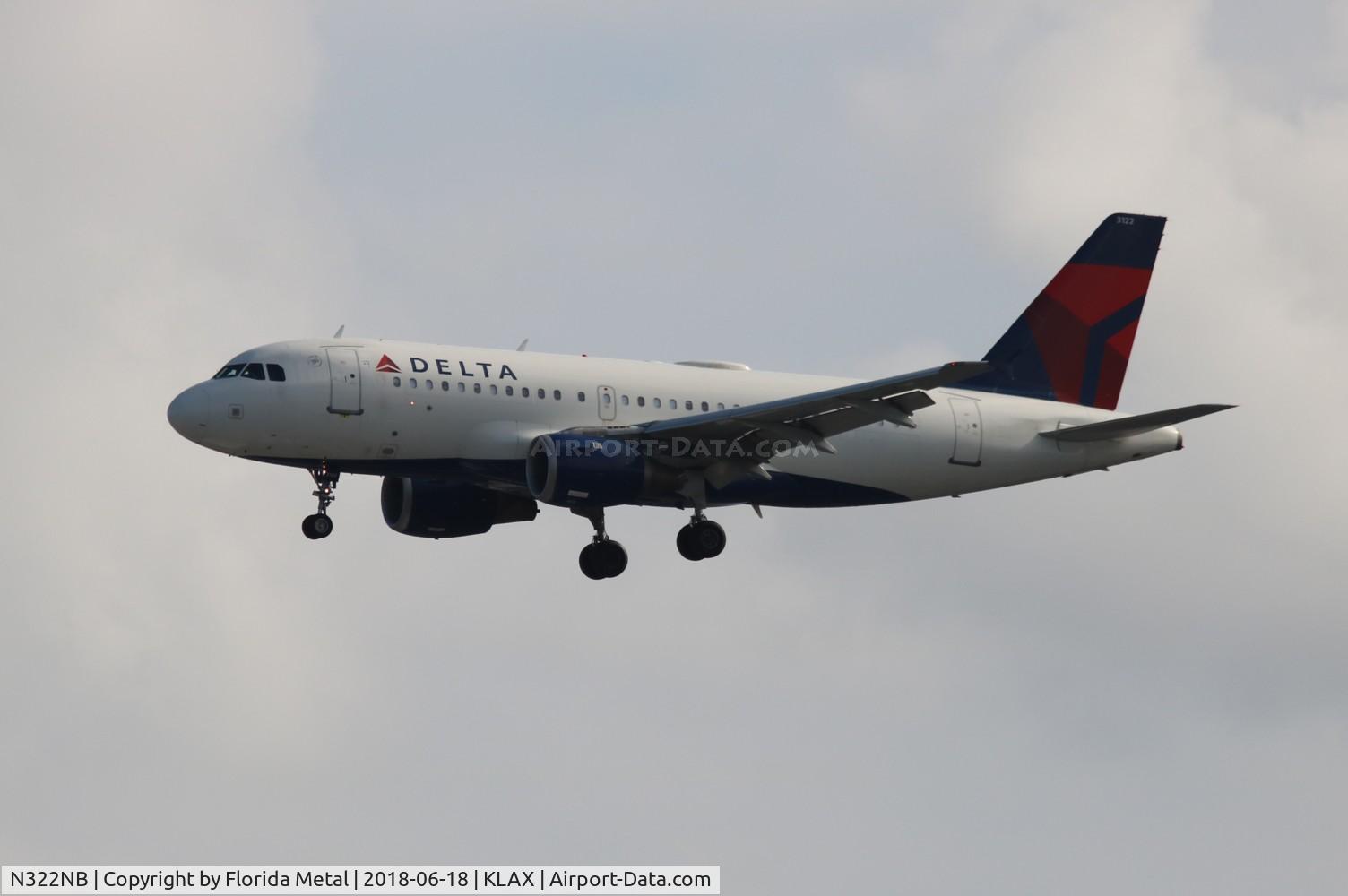 N322NB, 2001 Airbus A319-114 C/N 1434, LAX 2018