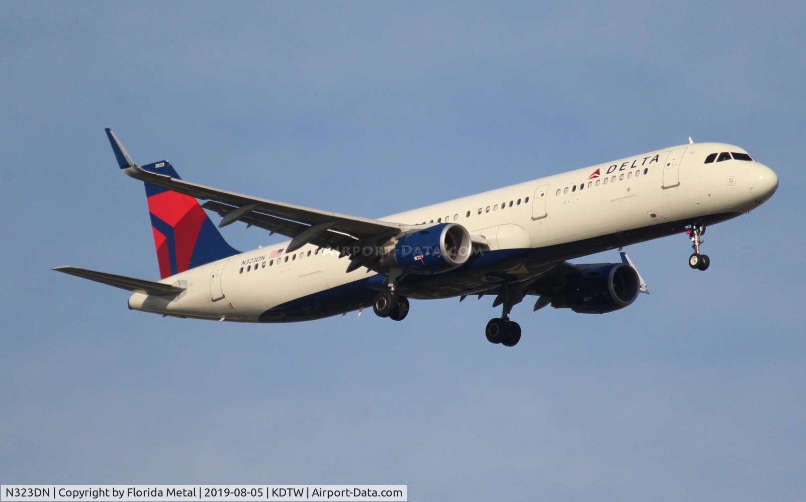 N323DN, 2017 Airbus A321-211 C/N 7672, DTW 2019
