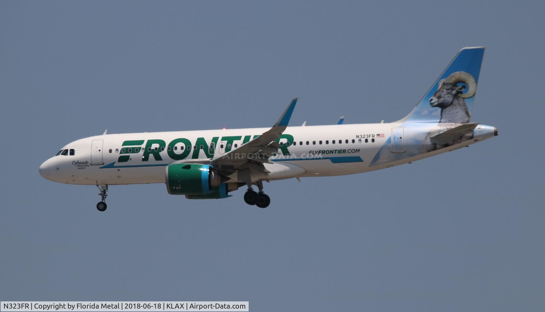 N323FR, 2017 Airbus A320-251N C/N 7925, LAX 2018