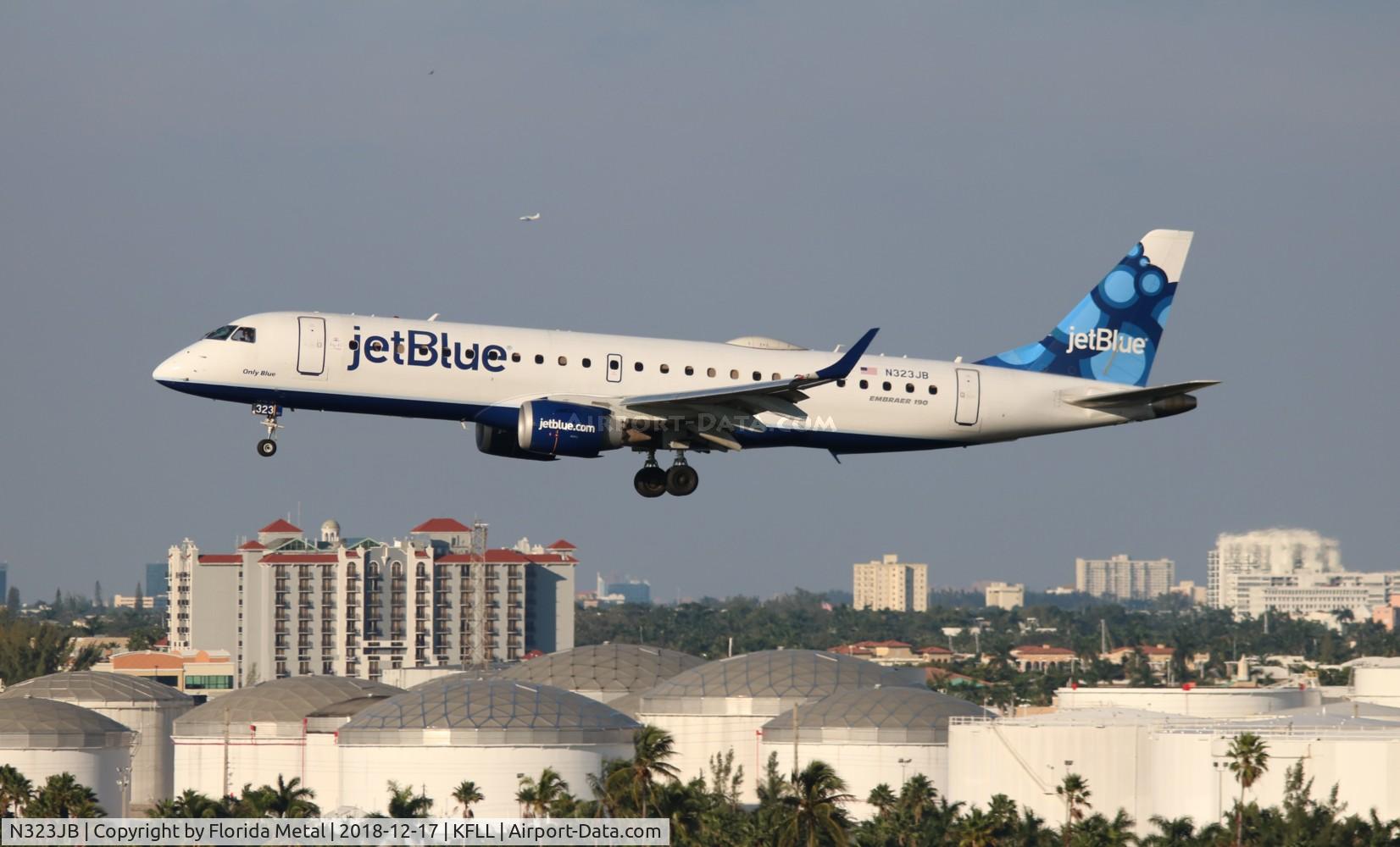 N323JB, Embraer ERJ-190-100 IGW 190AR C/N 19000384, FLL 2018