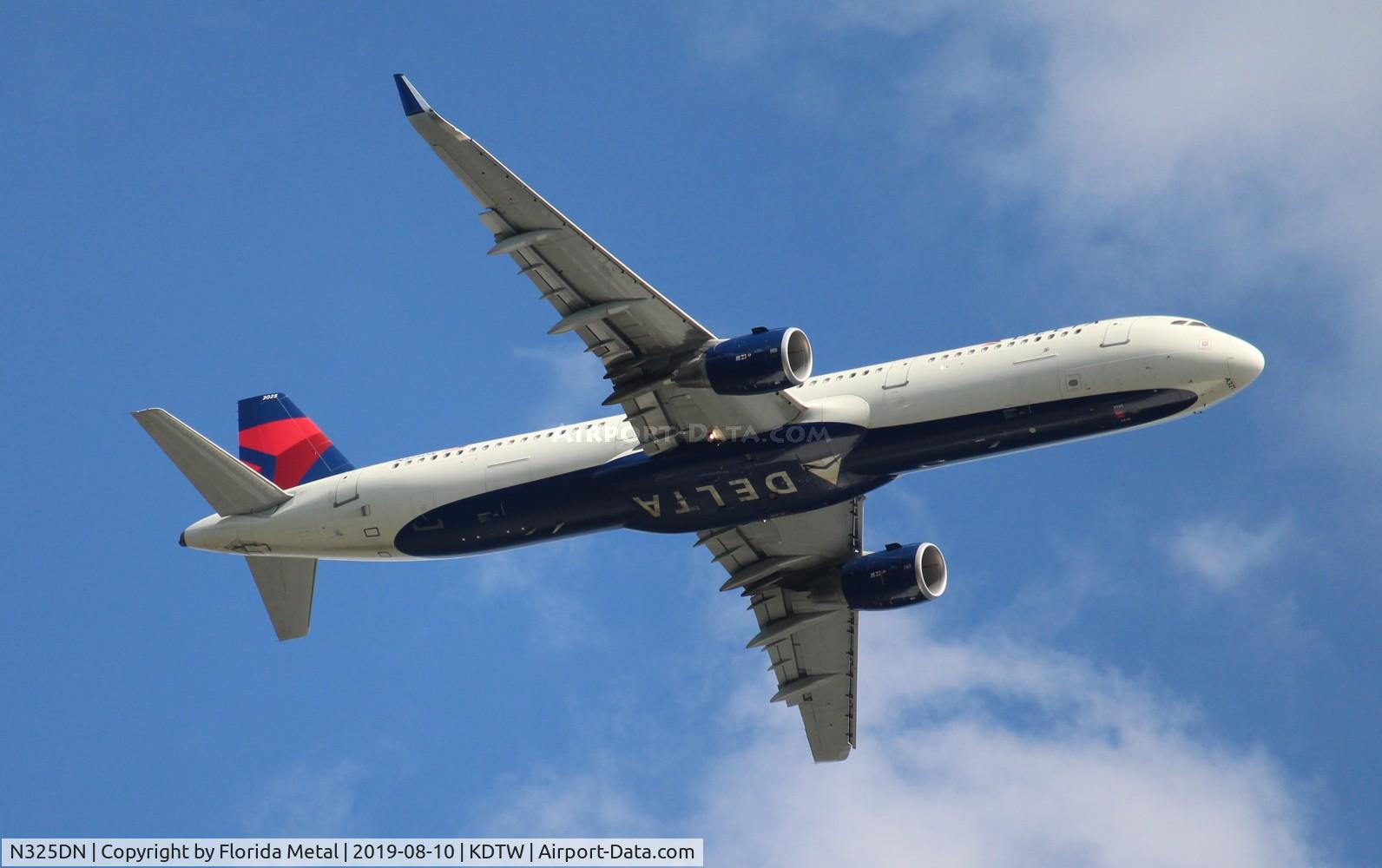 N325DN, 2017 Airbus A321-211 C/N 7709, DTW 2019