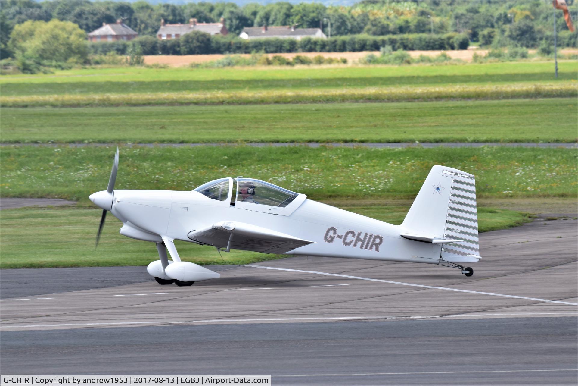 G-CHIR, 2013 Vans RV-7 C/N PFA 323-13981, G-CHIR at Gloucestershire Airport.