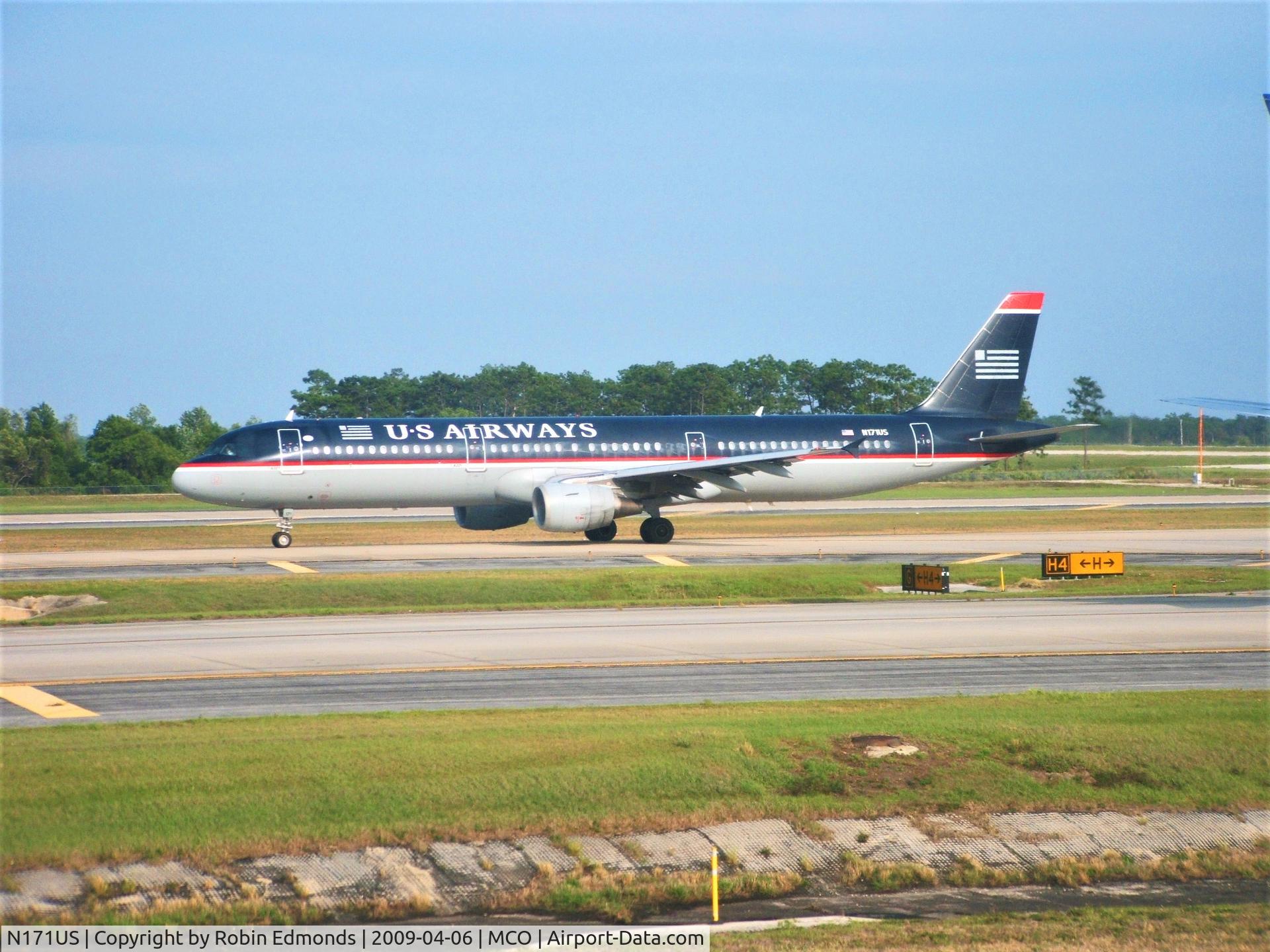 N171US, 2001 Airbus A321-211 C/N 1465, April 2009 US Air at Orlando MCO