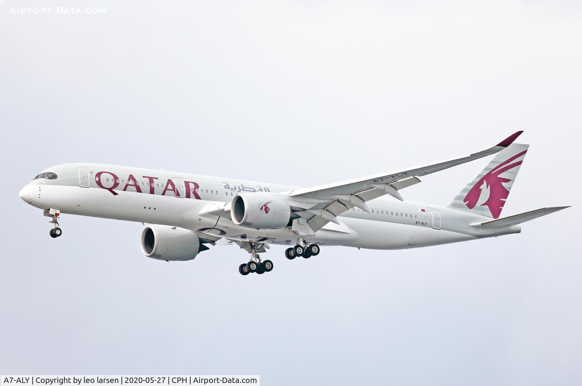 A7-ALY, 2017 Airbus A350-941 C/N 132, Copenhagen 27.5.2020