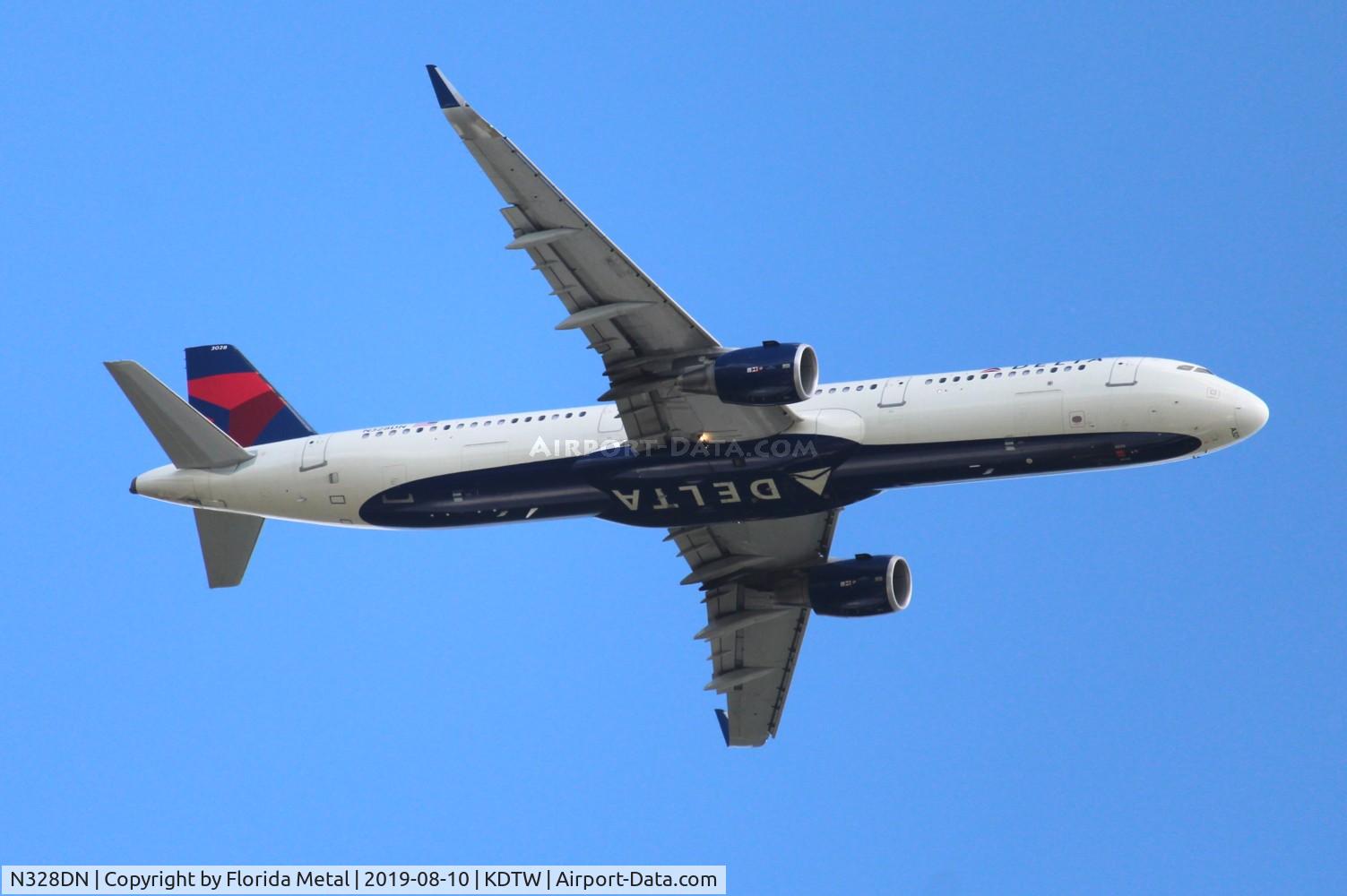 N328DN, 2017 Airbus A321-211 C/N 7840, DTW 2019