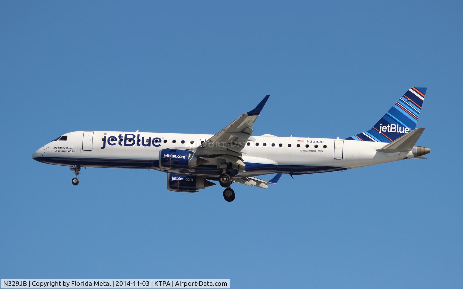 N329JB, Embraer ERJ-190-100 IGW 190AR C/N 19000433, TPA 2014
