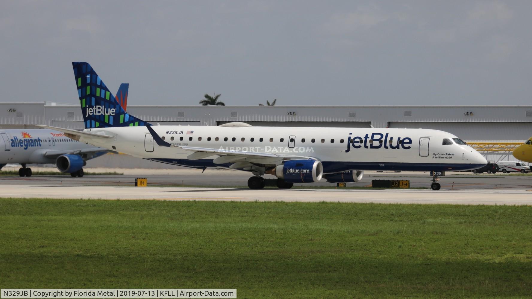 N329JB, Embraer ERJ-190-100 IGW 190AR C/N 19000433, FLL 2019