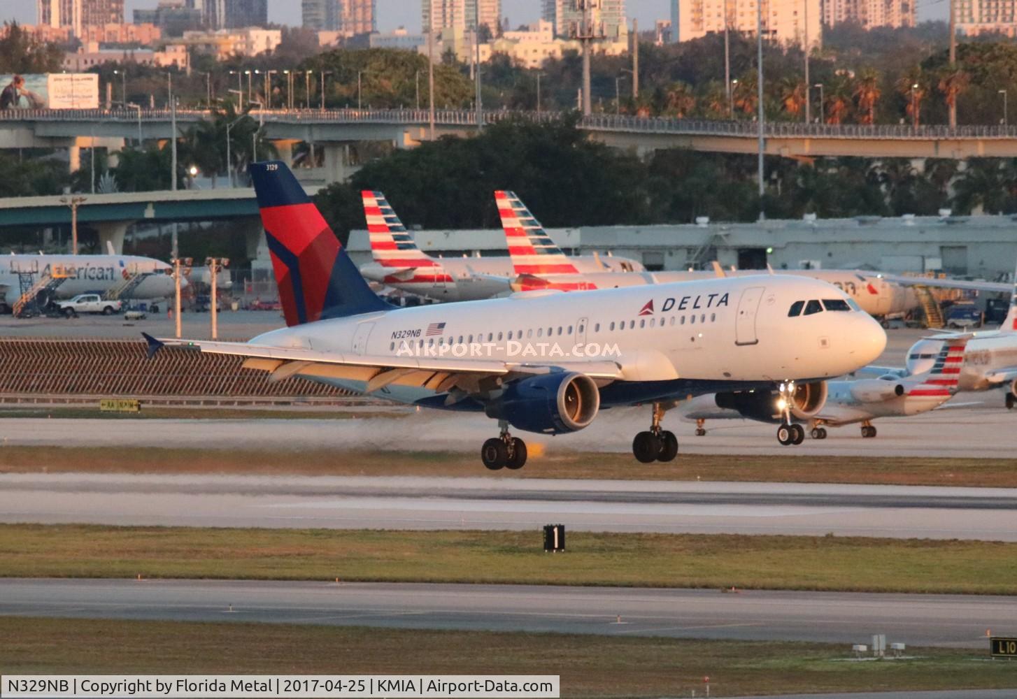 N329NB, 2001 Airbus A319-114 C/N 1543, MIA 2017