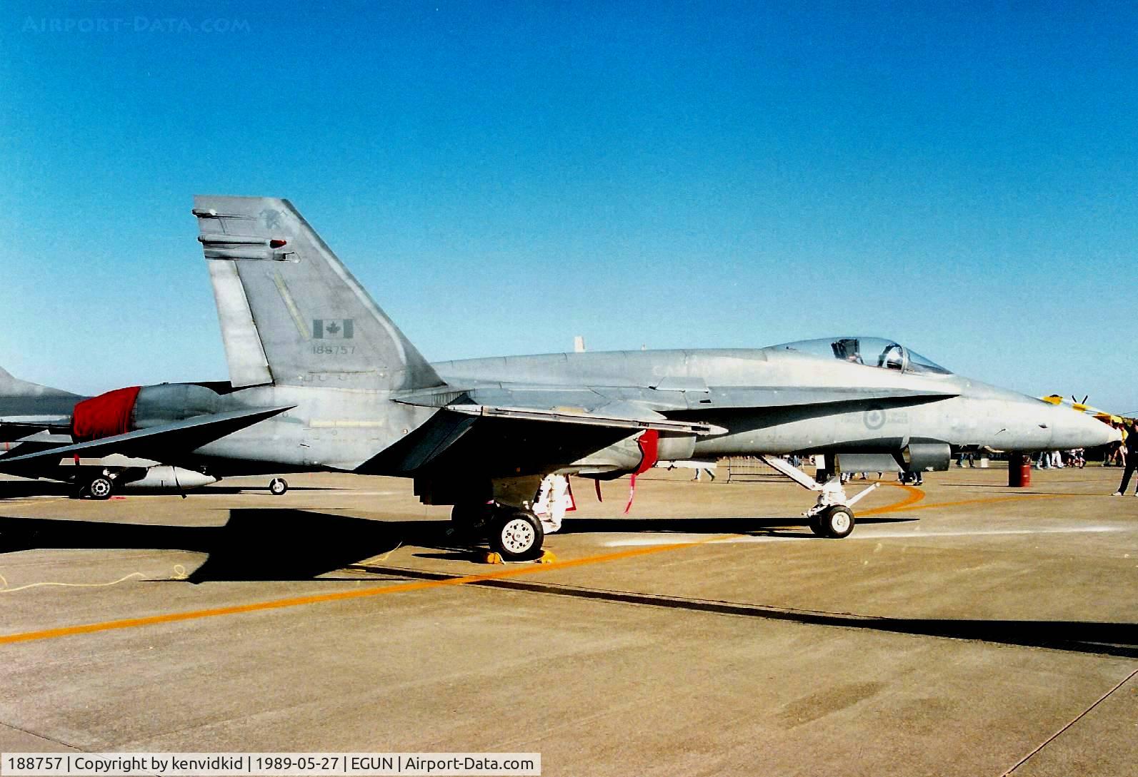 188757, McDonnell Douglas CF-188A Hornet C/N 0394/A329, At the 1989 Mildenhall Air Fete.