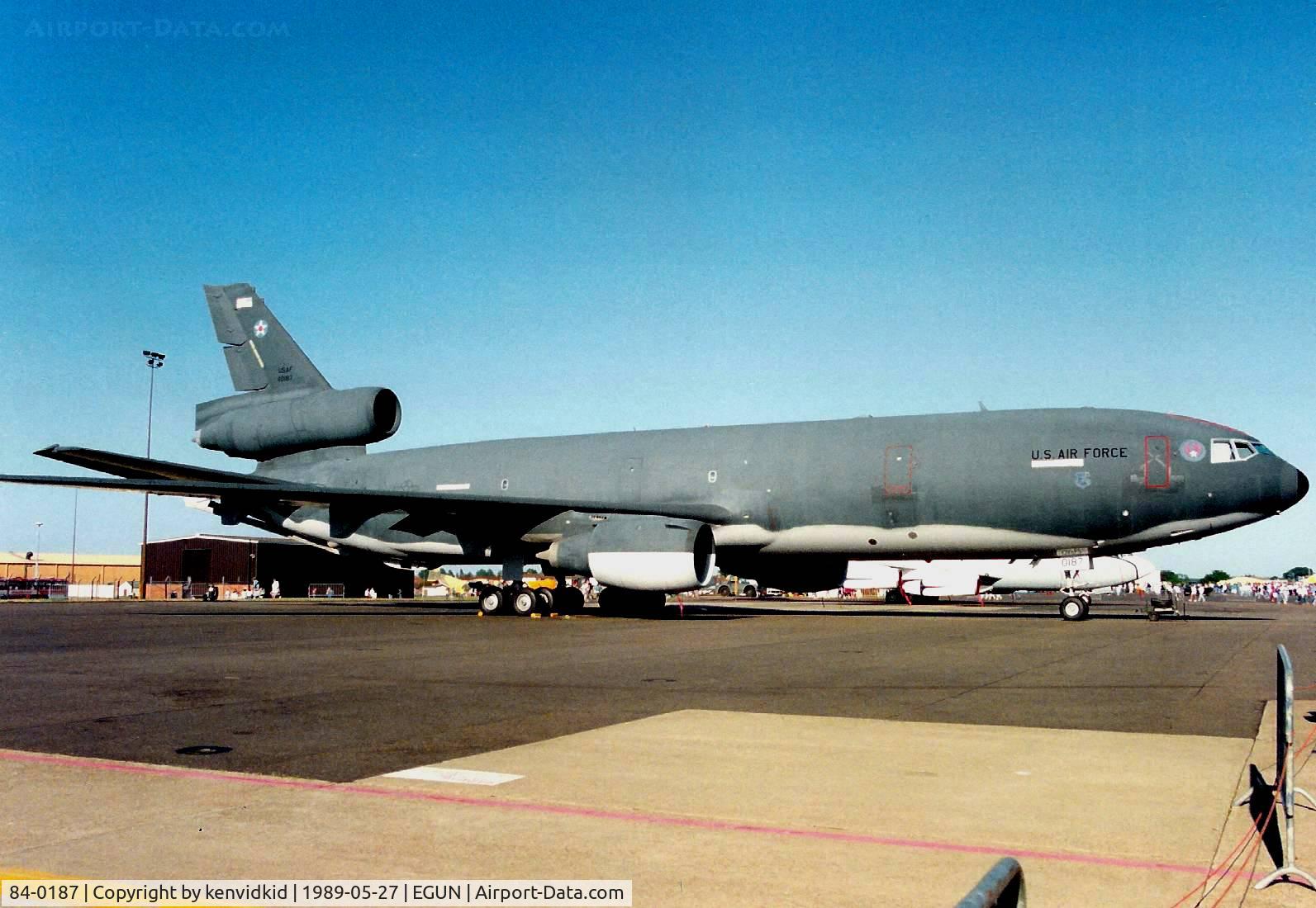 84-0187, 1984 McDonnell Douglas KC-10A Extender C/N 48226, At the 1989 Mildenhall Air Fete.