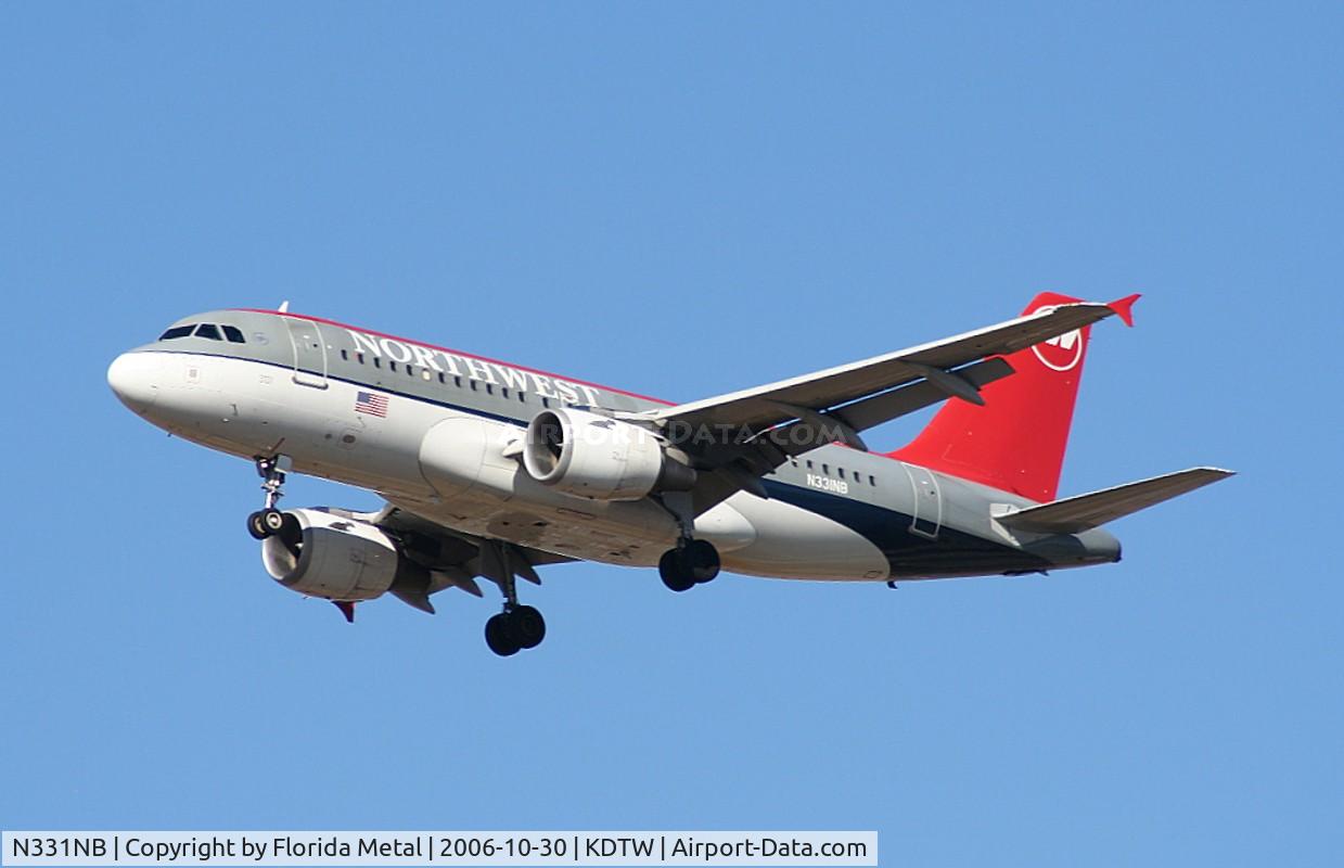 N331NB, 2001 Airbus A319-114 C/N 1567, DTW 2006