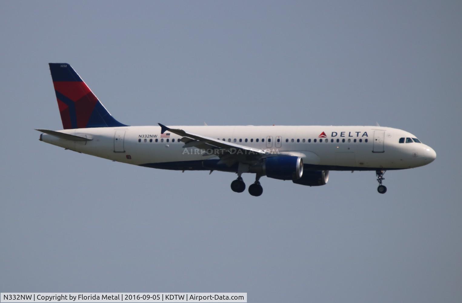 N332NW, 1992 Airbus A320-211 C/N 319, DTW 2016