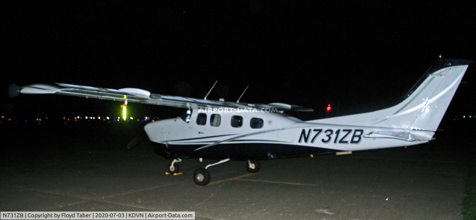 N731ZB, 1980 Cessna P210N Pressurised Centurion C/N P21000565, Sitting on the Carver Aero Ramp