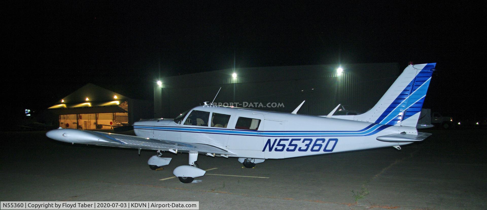 N55360, 1973 Piper PA-32-300 Cherokee Six C/N 32-7340113, Sitting on the General Aviation Ramp