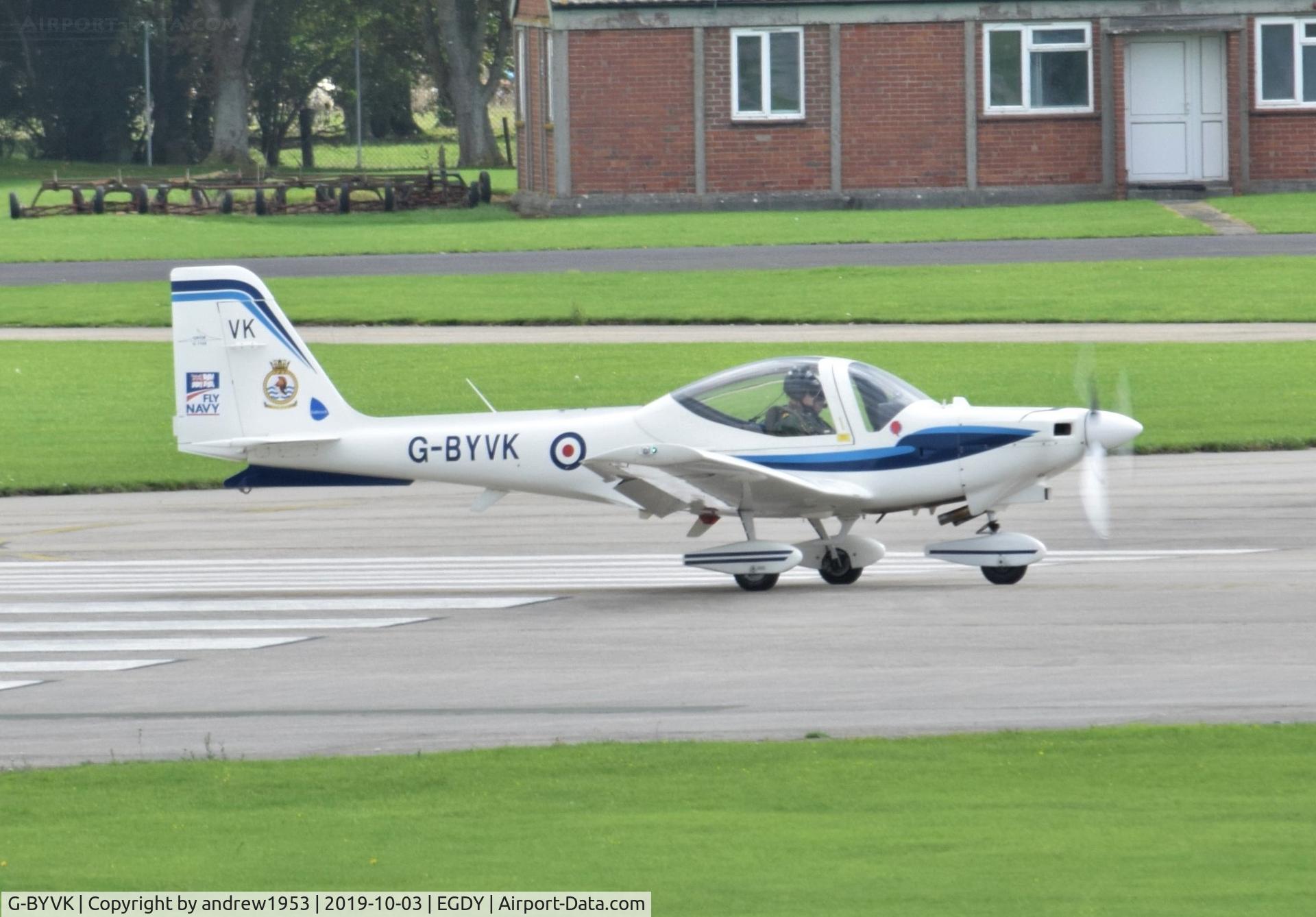 G-BYVK, 2000 Grob G-115E Tutor T1 C/N 82121/E, G-BYVK at RNAS Yeovilton.
