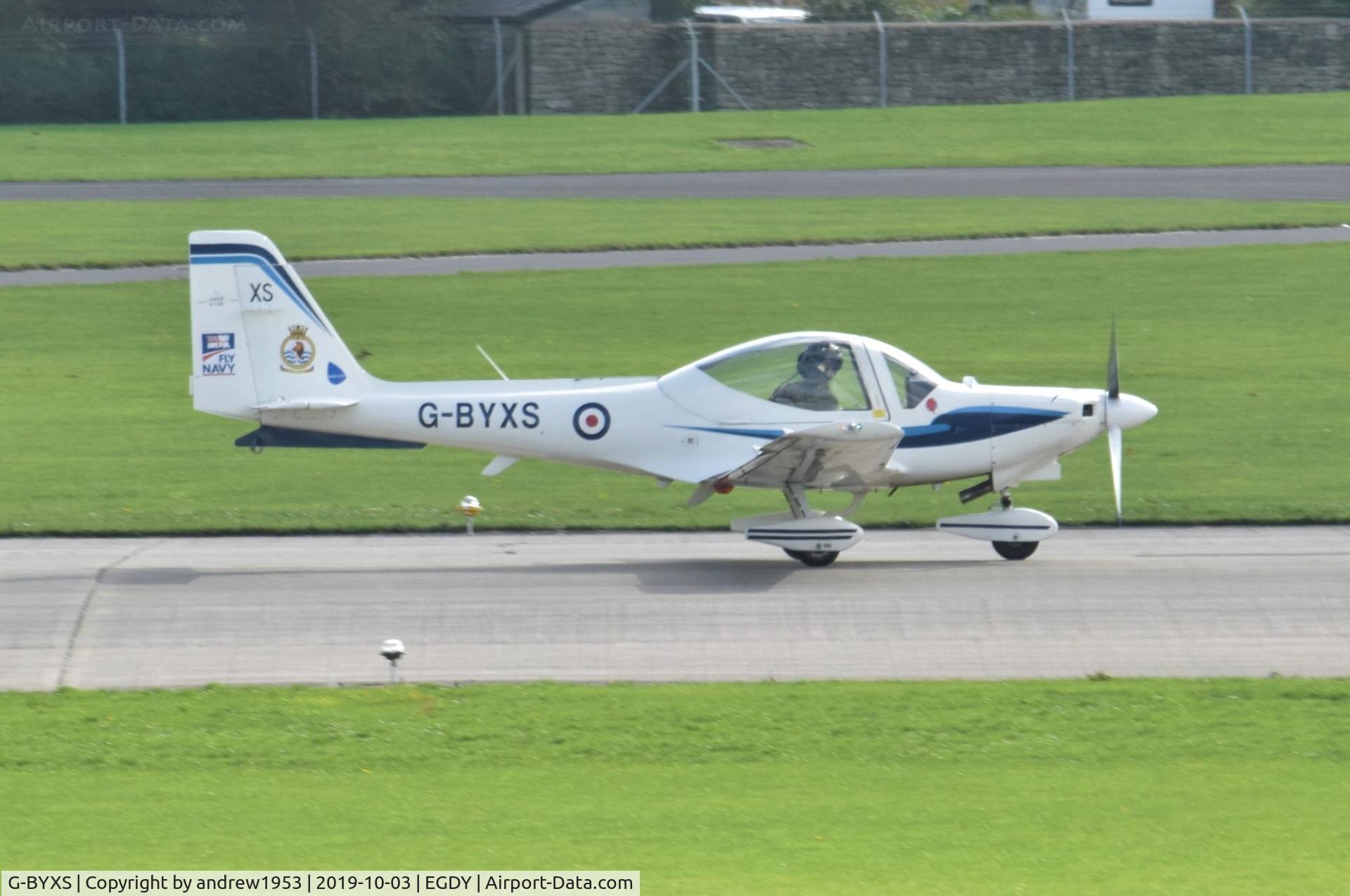 G-BYXS, 2001 Grob G-115E Tutor T1 C/N 82178/E, G-BYXS at RNAS Yeovilton.