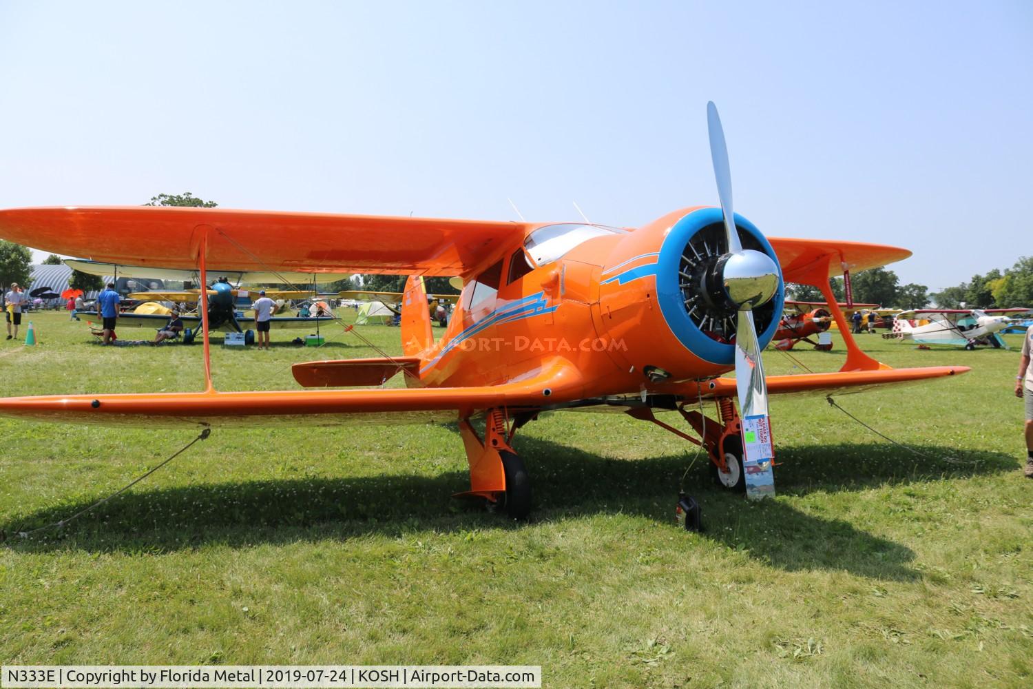 N333E, 1943 Beech D17S Staggerwing C/N 4878, OSH 2019