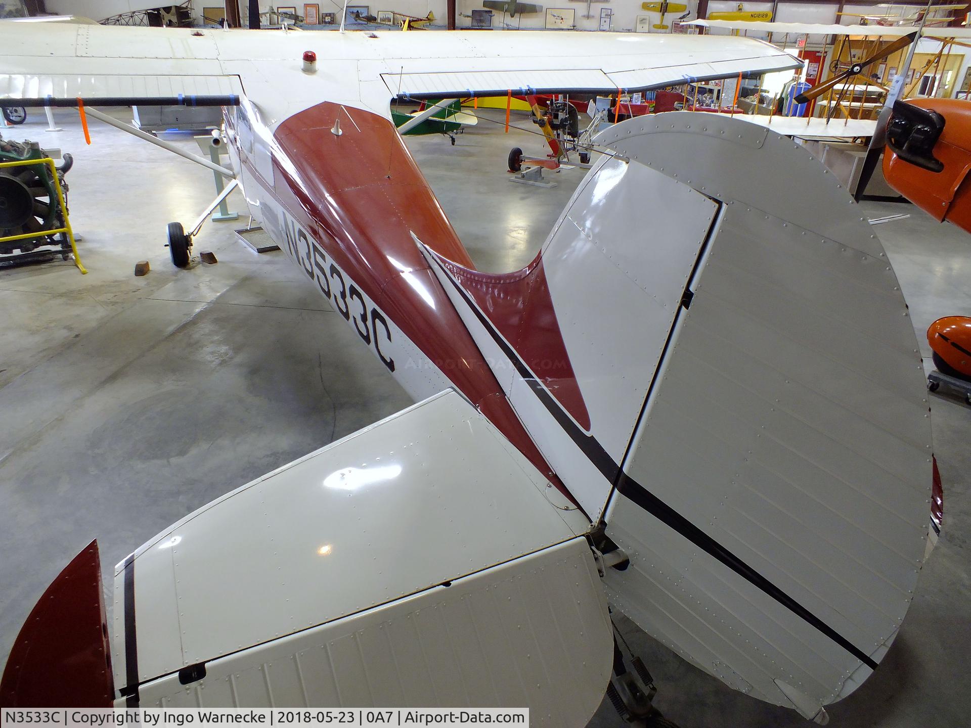 N3533C, 1954 Cessna 170B C/N 26576, Cessna 170B at the Western North Carolina Air Museum, Hendersonville NC