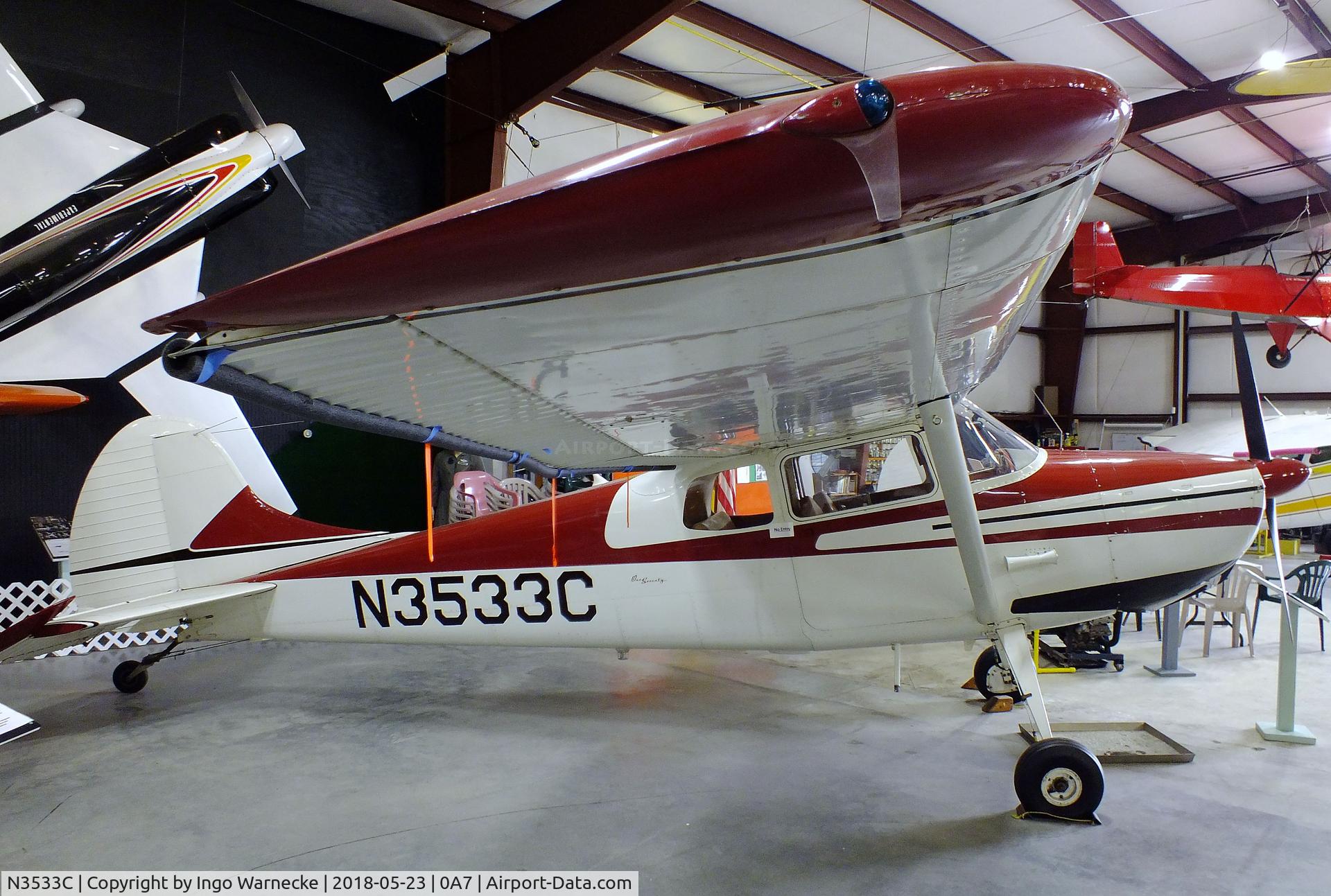 N3533C, 1954 Cessna 170B C/N 26576, Cessna 170B at the Western North Carolina Air Museum, Hendersonville NC
