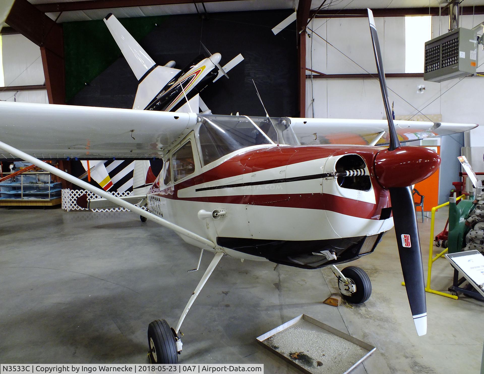N3533C, 1954 Cessna 170B C/N 26576, Cessna 170B at the Western North Carolina Air Museum, Hendersonville NC