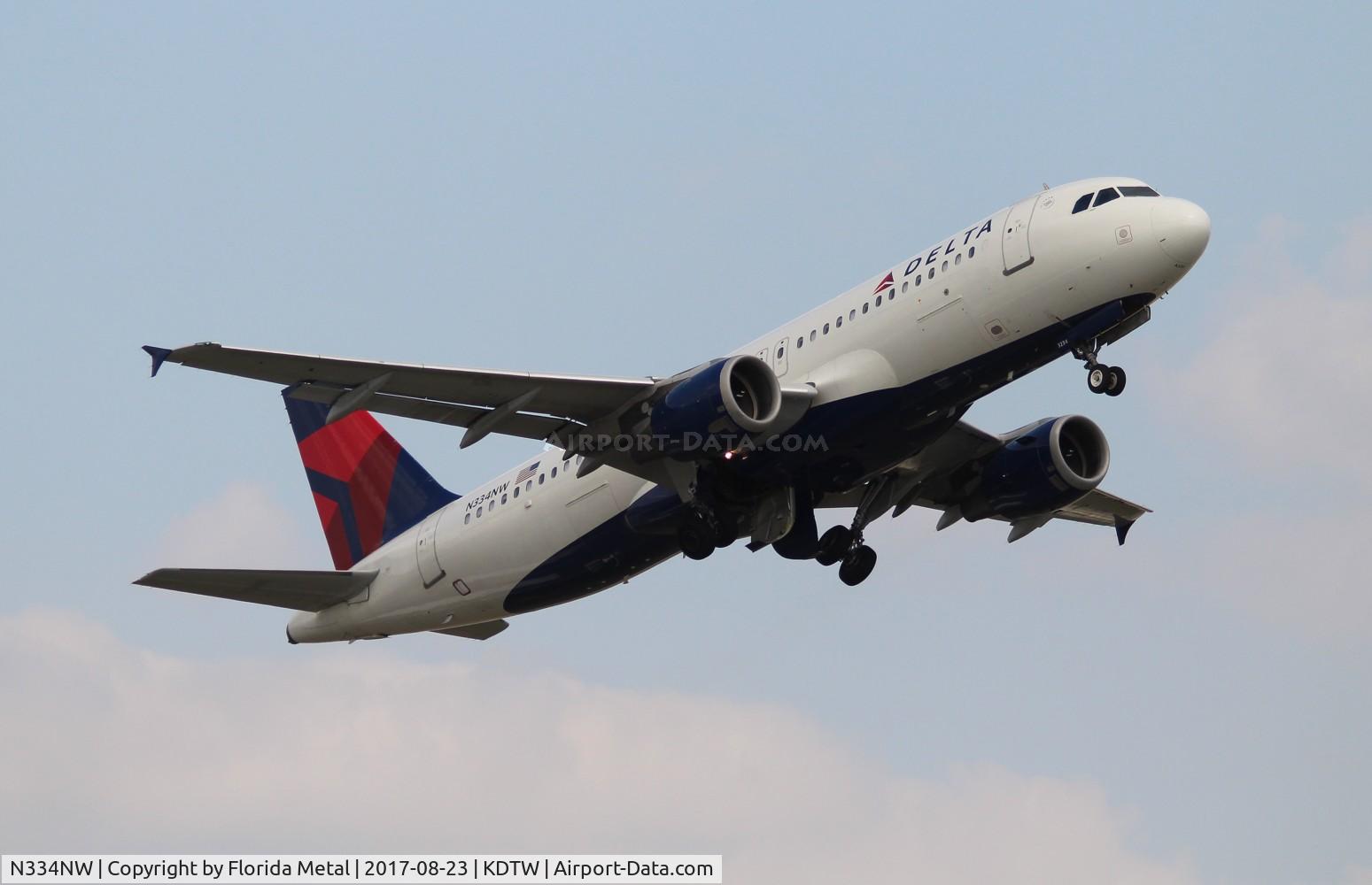 N334NW, 1992 Airbus A320-212 C/N 339, DTW 2017