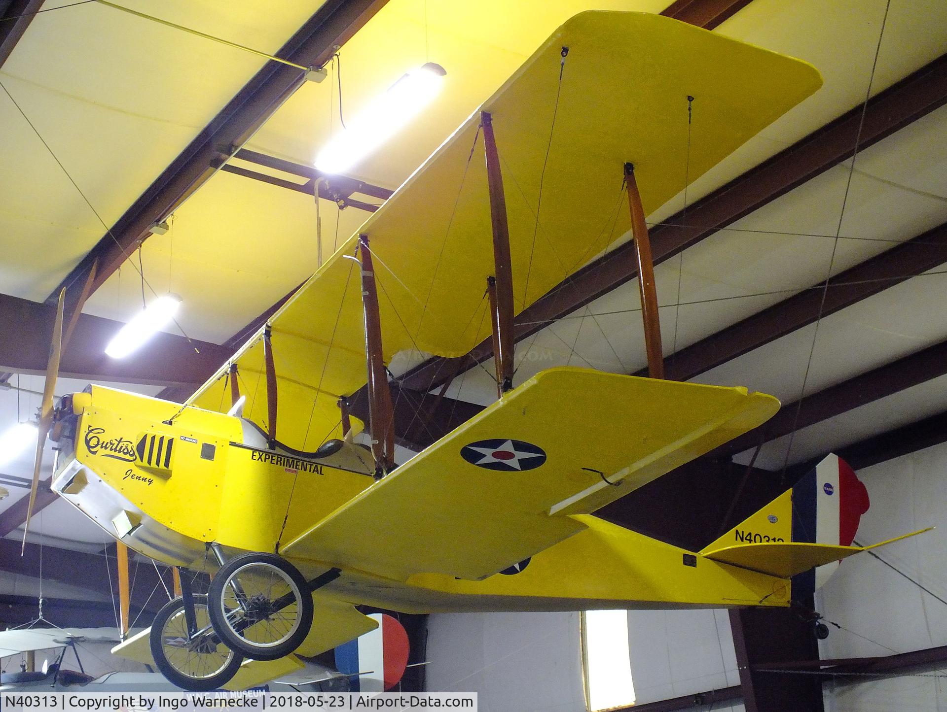 N40313, 2003 Curtiss JN-4D Replica C/N 556, Early Bird (Waddell, Donald R) Curtiss JN-4D 'Jenny' 2/3-scale replica at the Western North Carolina Air Museum, Hendersonville NC