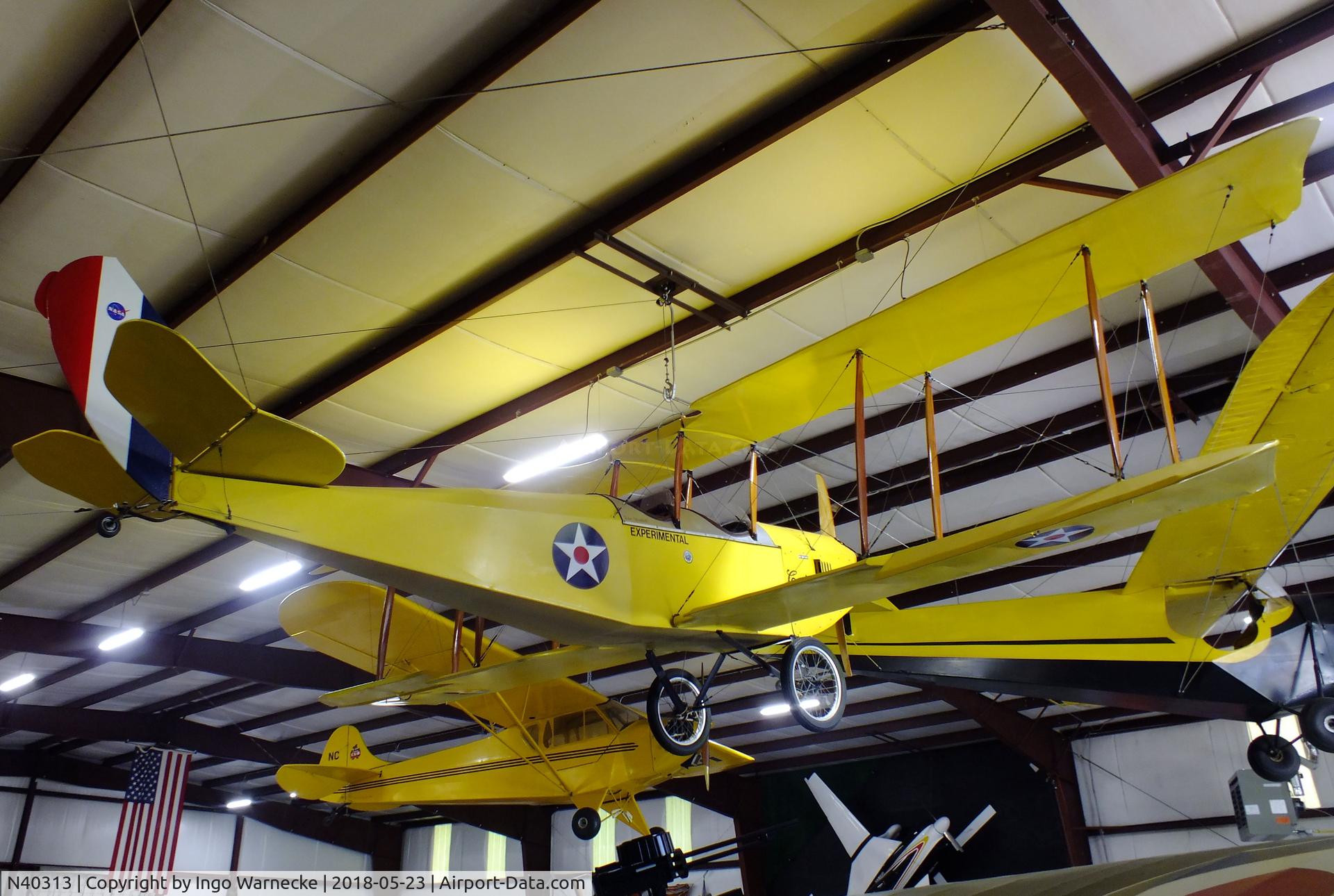 N40313, 2003 Curtiss JN-4D Replica C/N 556, Early Bird (Waddell, Donald R) Curtiss JN-4D 'Jenny' 2/3-scale replica at the Western North Carolina Air Museum, Hendersonville NC
