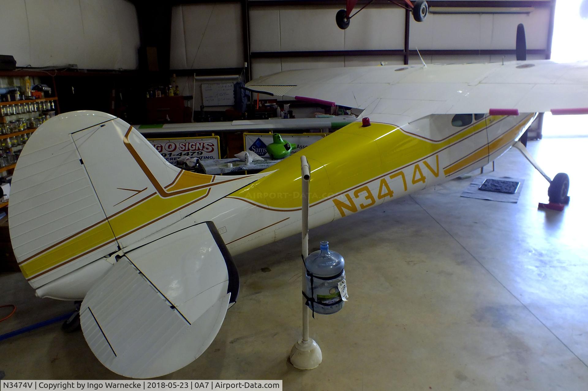 N3474V, 1948 Cessna 190 C/N 7174, Cessna 190 at the Western North Carolina Air Museum, Hendersonville NC