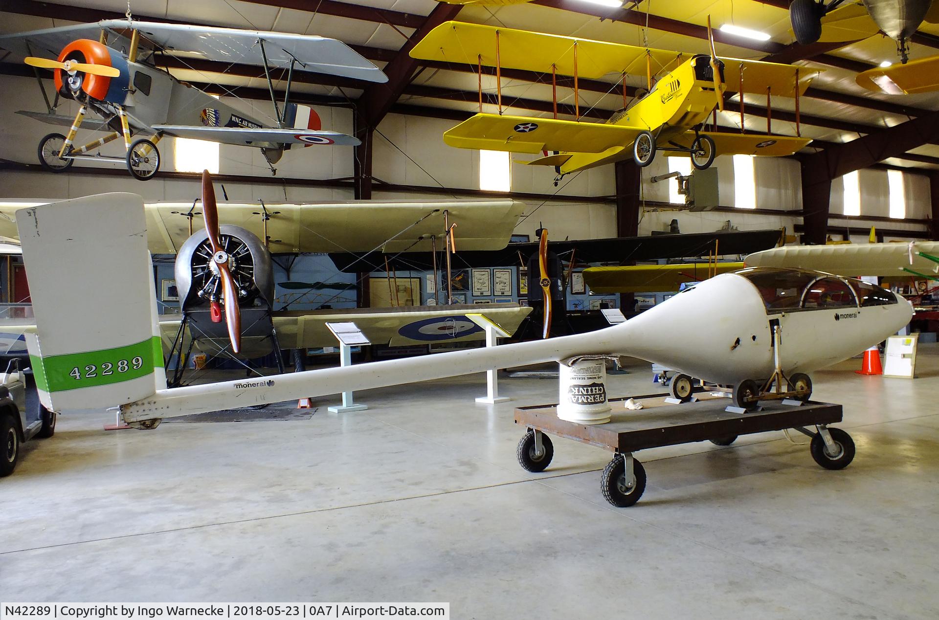 N42289, 1981 Monnett Monerai S C/N 4979101, Monnett (Frank, Jimmy A) Monerai S (wings dismounted) at the Western North Carolina Air Museum, Hendersonville NC