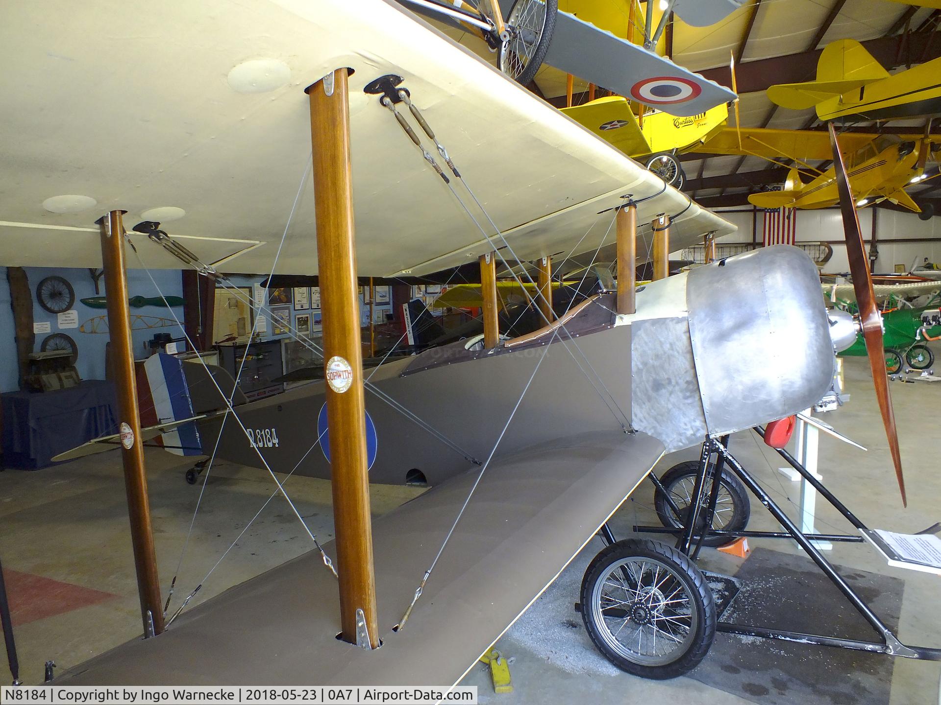 N8184, 2012 AIRDROME Sopwith Baby Replica C/N Not found N8184, Airdrome Sopwith Baby replica at the Western North Carolina Air Museum, Hendersonville NC