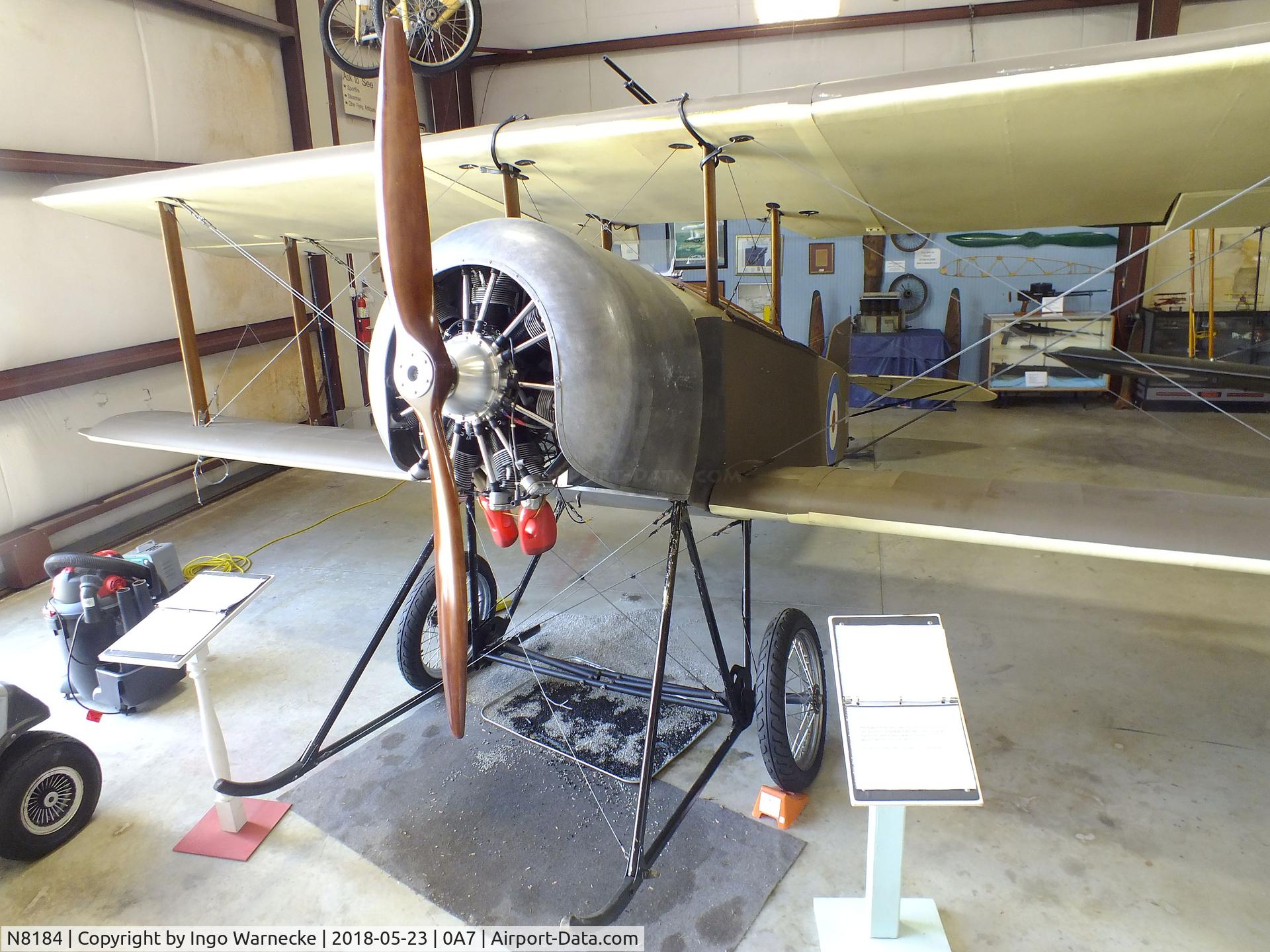 N8184, 2012 AIRDROME Sopwith Baby Replica C/N Not found N8184, Airdrome Sopwith Baby replica at the Western North Carolina Air Museum, Hendersonville NC