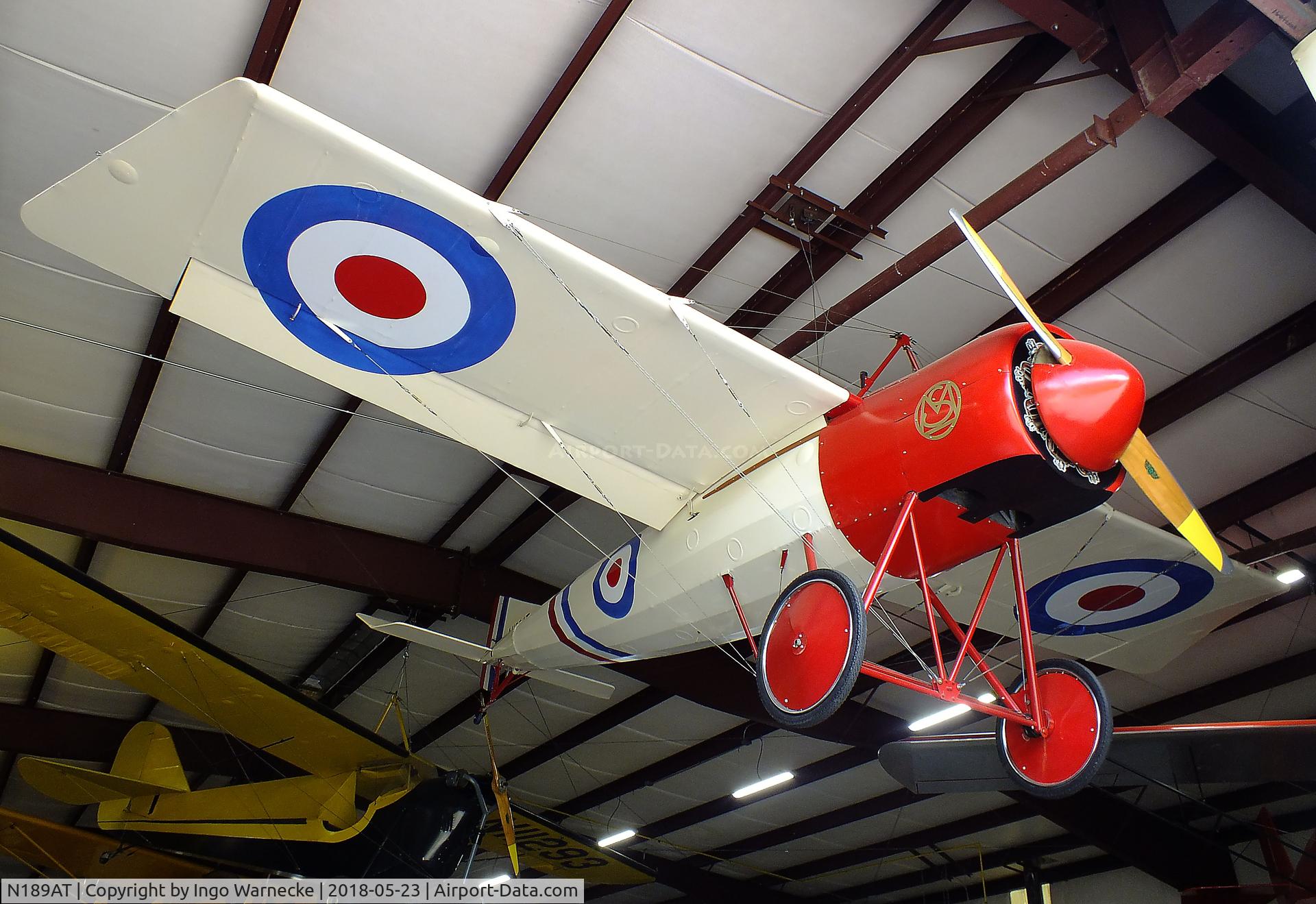 N189AT, Morane-Saulnier N C/N 57, Al Todd Morane-Saulnier N replica (minus engine) at the Western North Carolina Air Museum, Hendersonville NC