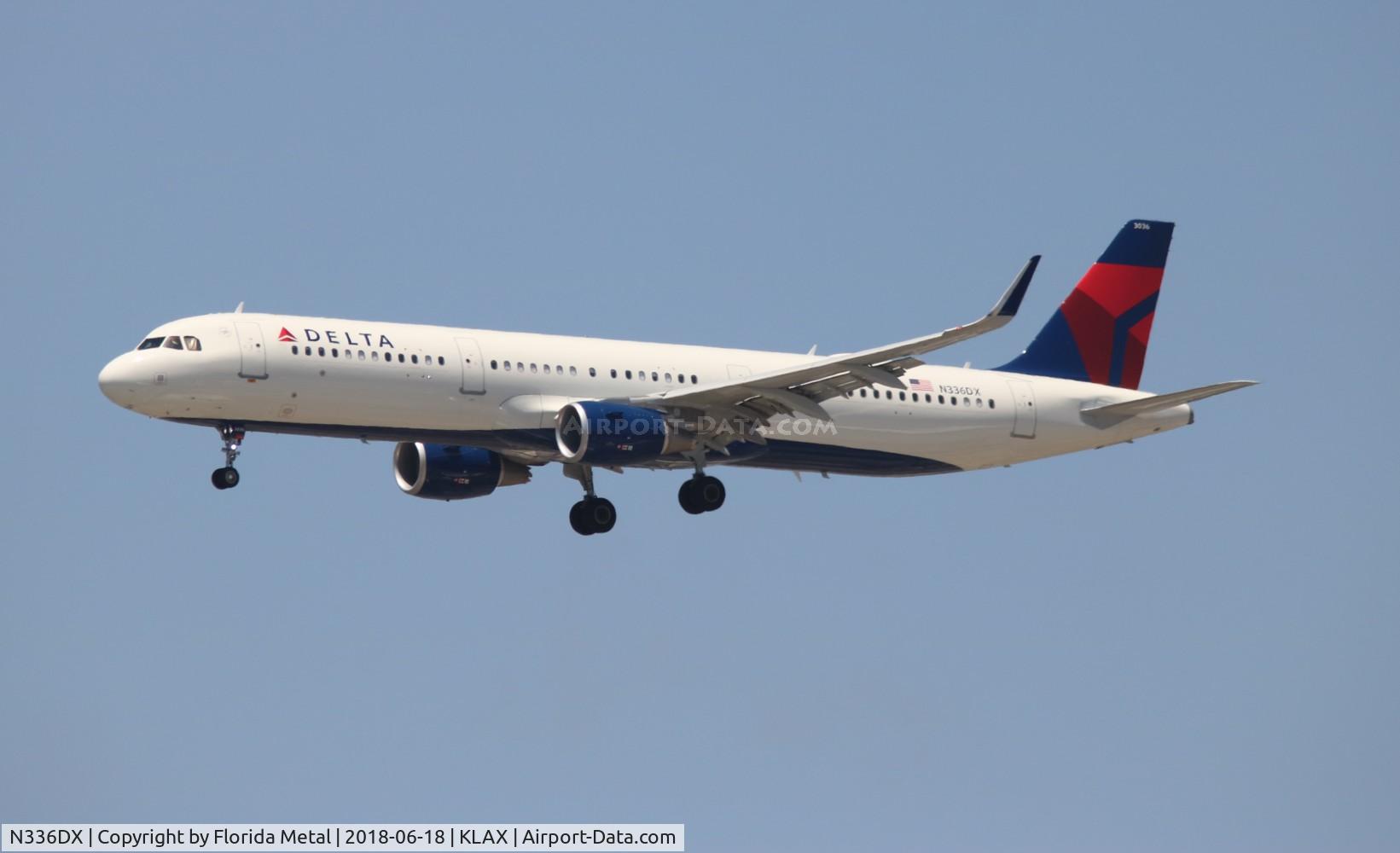 N336DX, 2018 Airbus A321-211 C/N 8063, LAX 2018