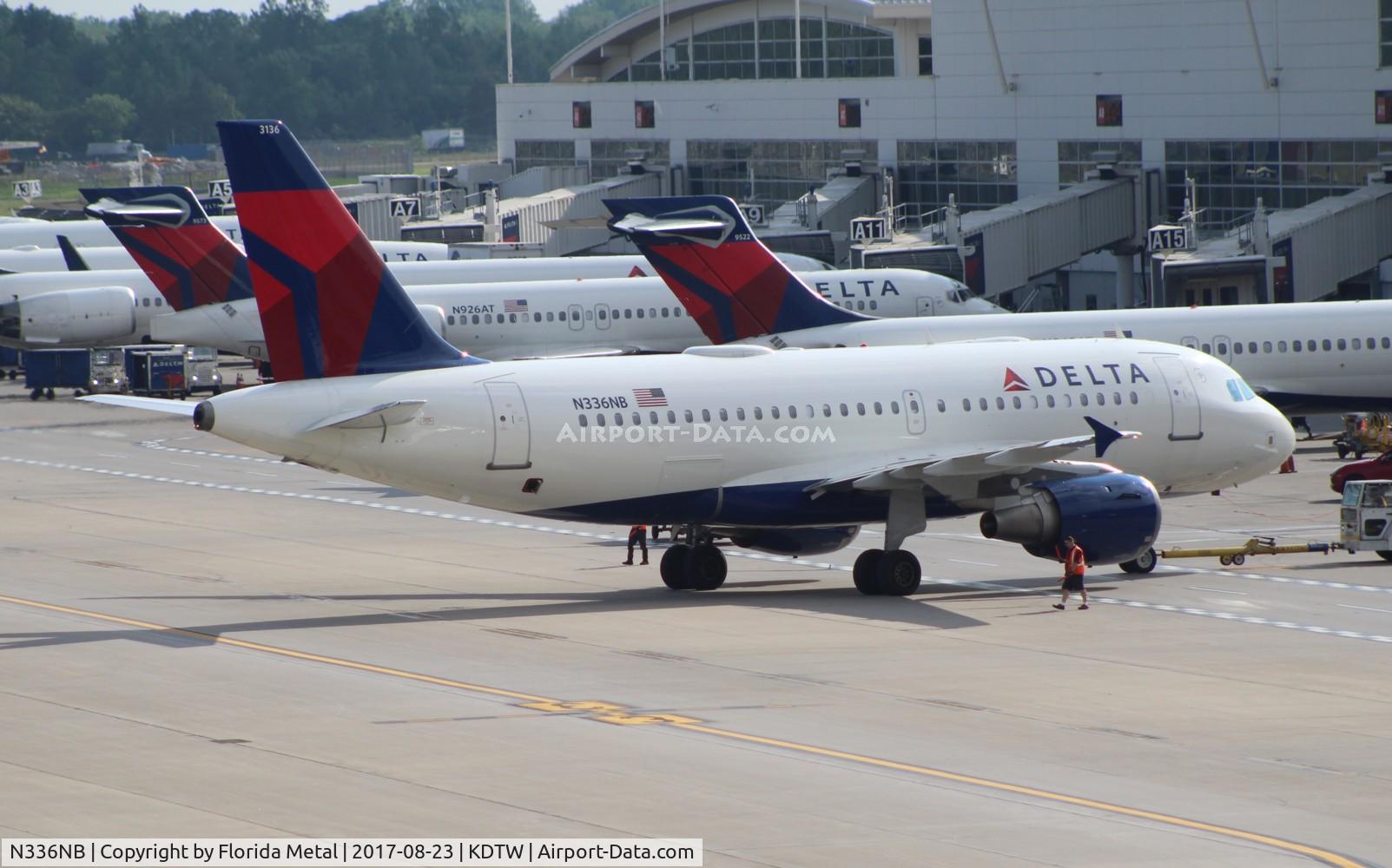 N336NB, 2002 Airbus A319-114 C/N 1683, DTW 2017