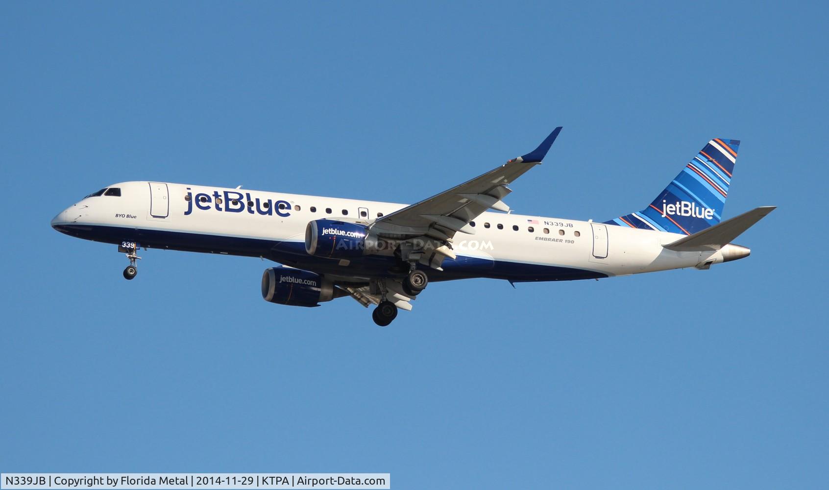 N339JB, 2011 Embraer ERJ-190-100 IGW 190AR C/N 19000490, TPA 2014