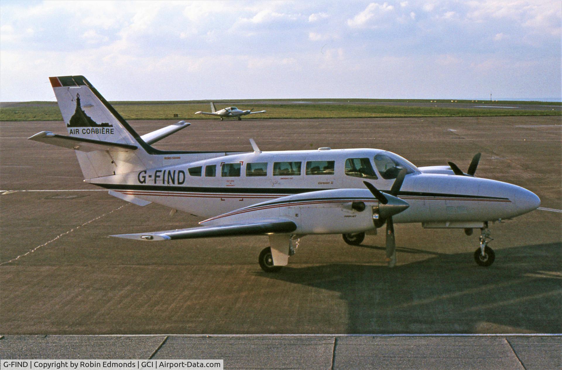G-FIND, 1989 Reims F406 Caravan II C/N F406-0045, In Air Corbiere livery at GCI in 1993