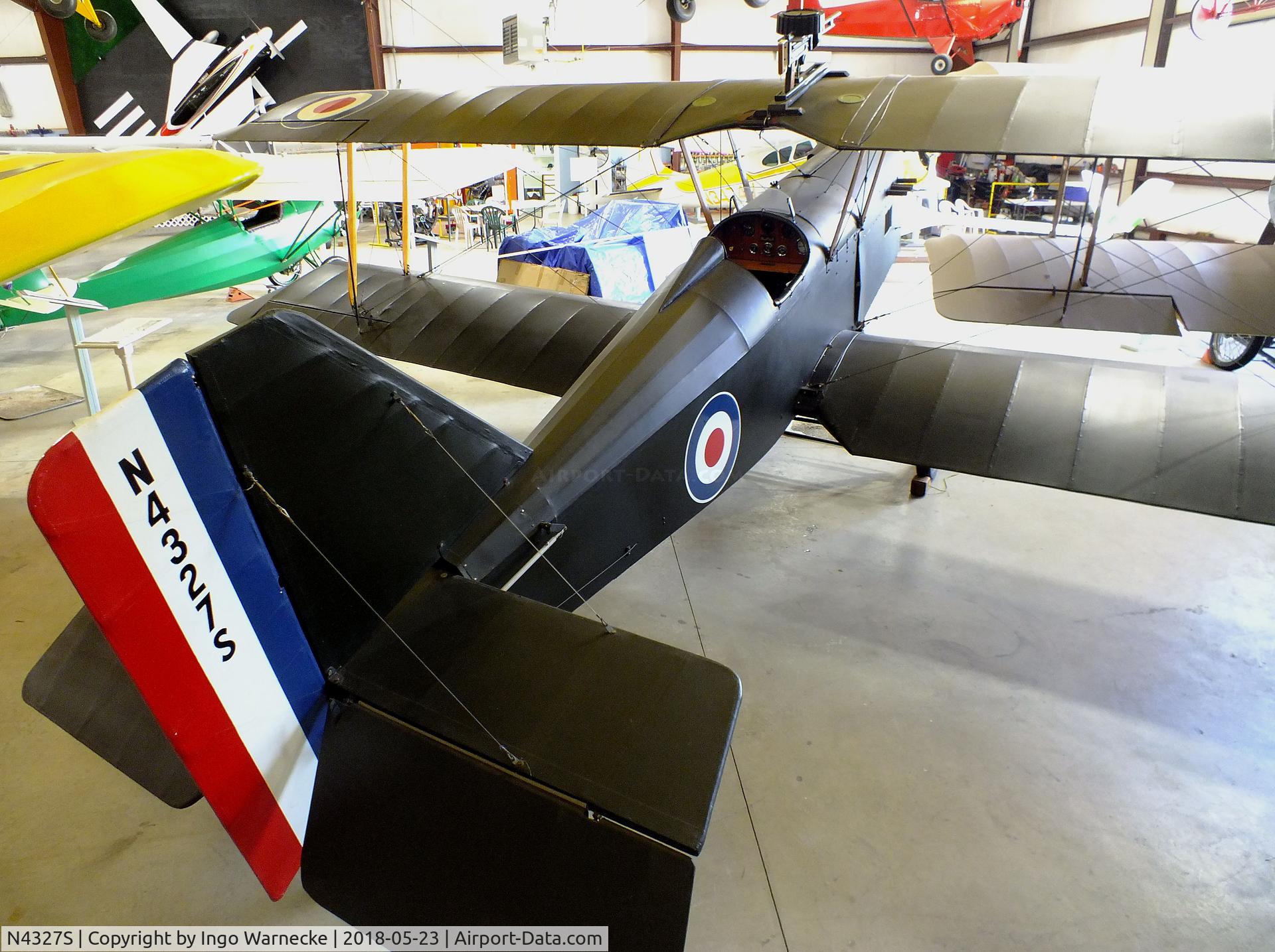 N4327S, 1996 Elliott Douglas W JE5A C/N DWE 002, Elliot, Douglas + Brown, Irland R.A.F. S.E.5A replica at the Western North Carolina Air Museum, Hendersonville NC