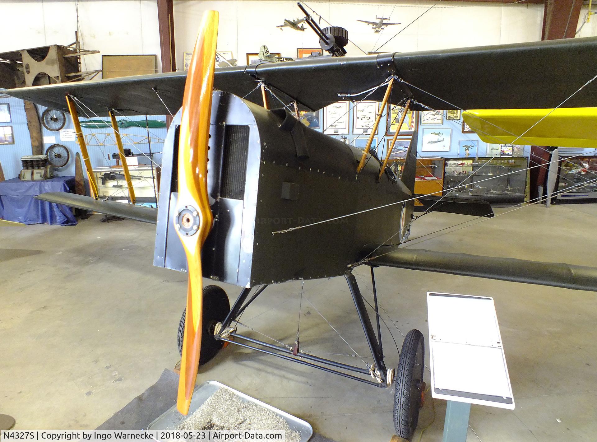 N4327S, 1996 Elliott Douglas W JE5A C/N DWE 002, Elliot, Douglas + Brown, Irland R.A.F. S.E.5A replica at the Western North Carolina Air Museum, Hendersonville NC